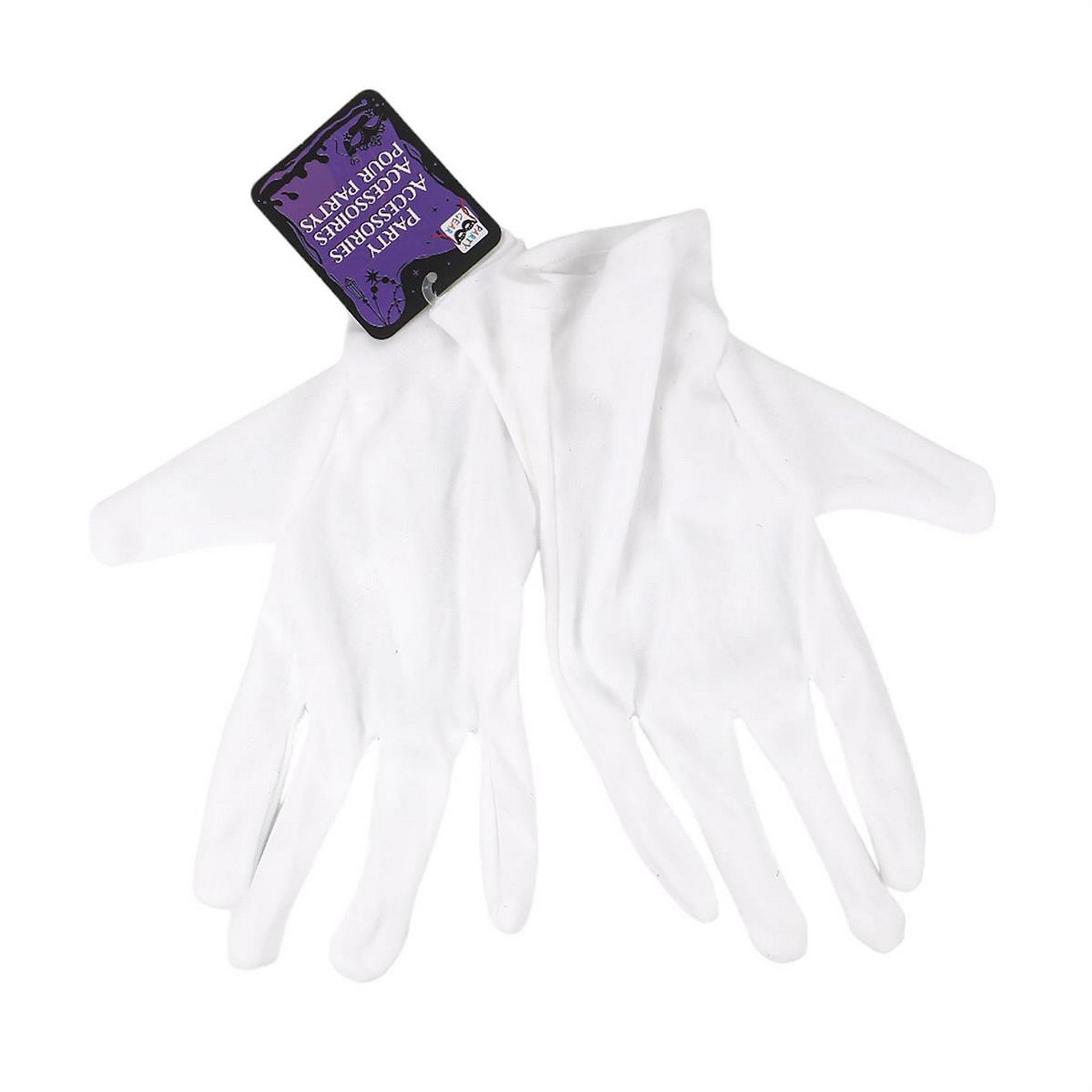Party Gear Halloween 1 Pair Short White Gloves