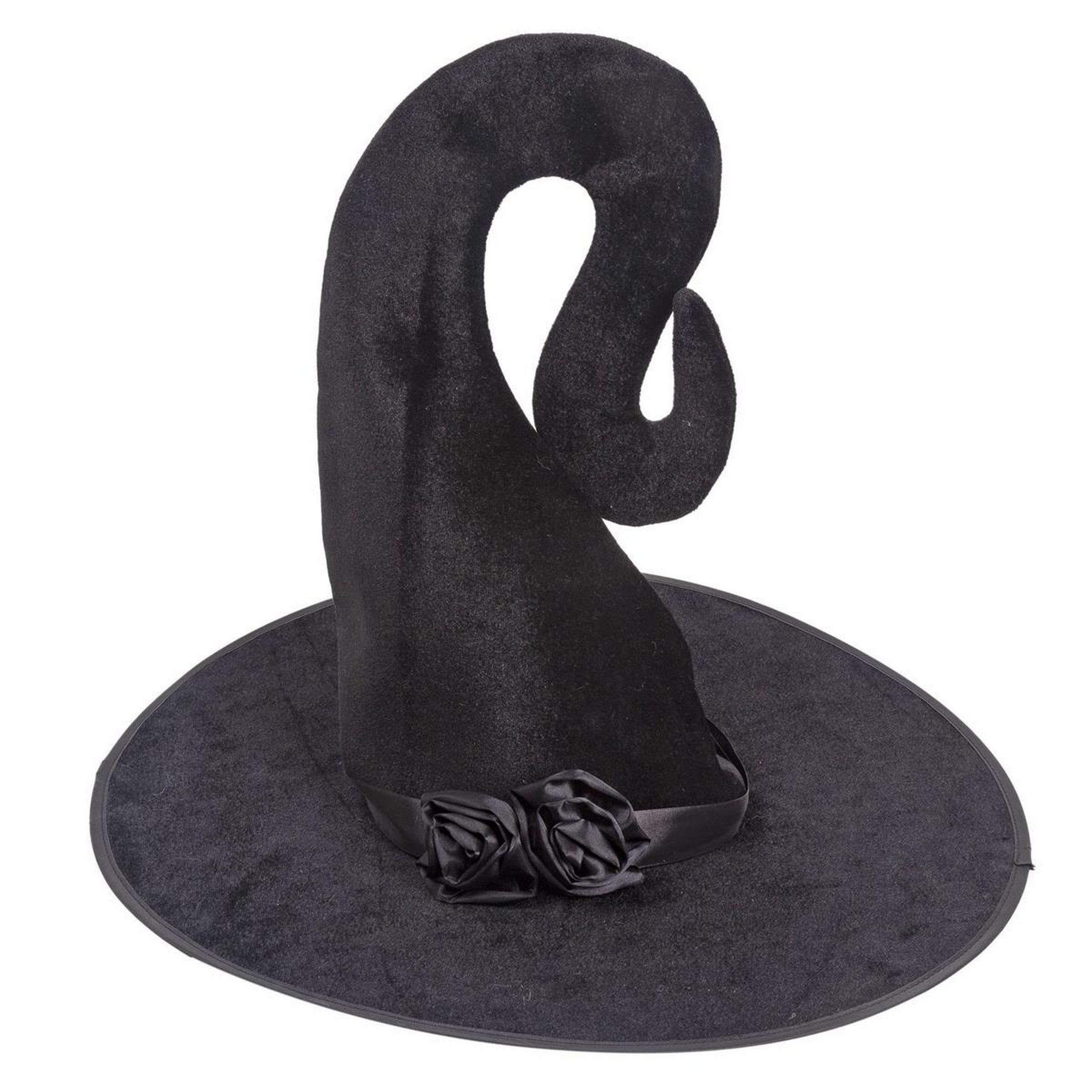 Party Gear Halloween Woman Black Witch Hat - Wide Brim