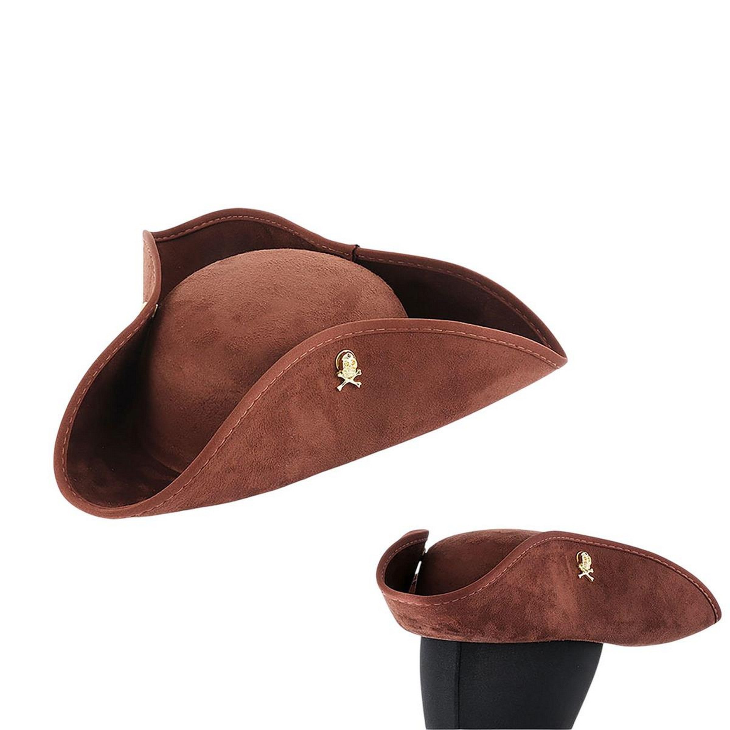 Party Gear Halloween Brown Pirate Hat