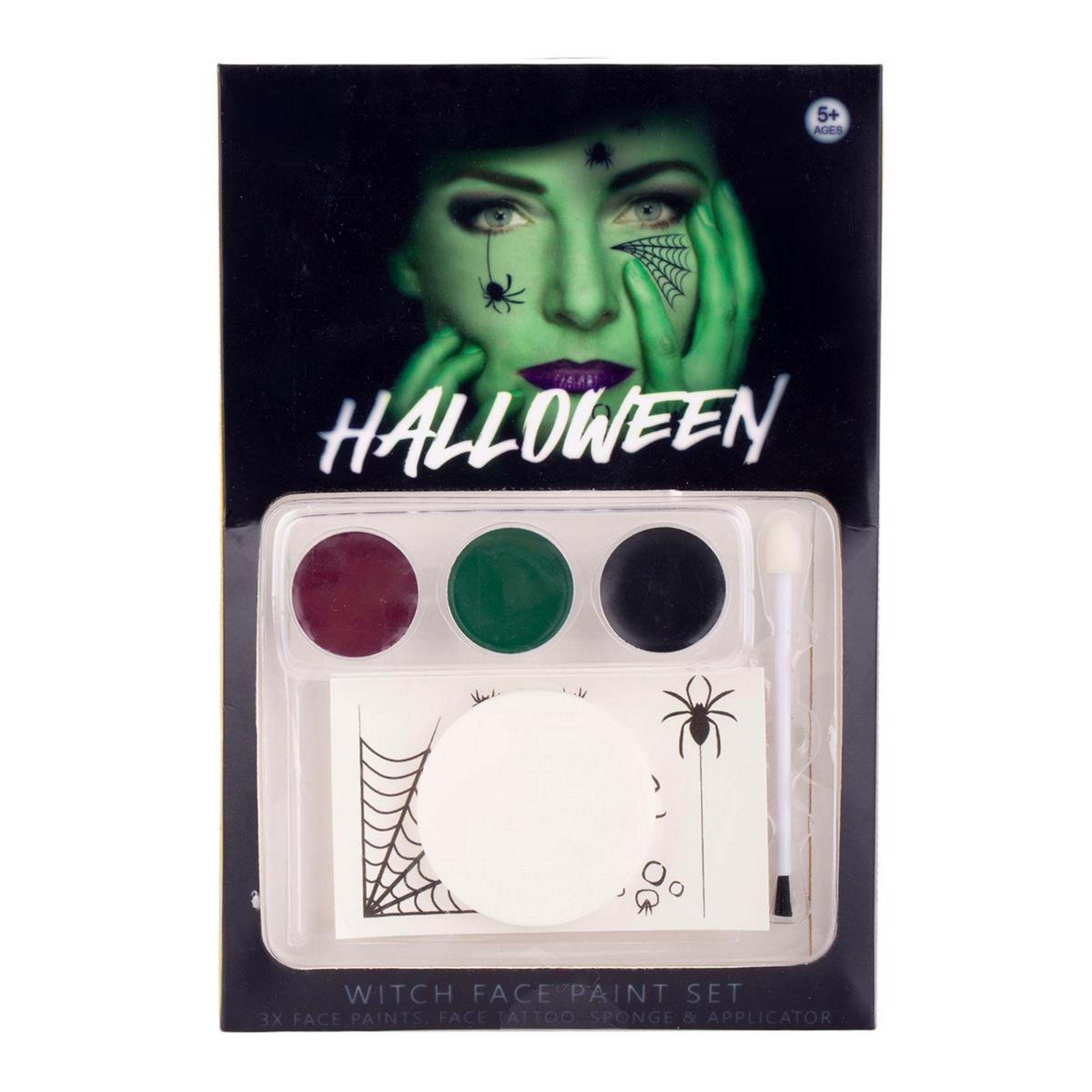 Party Gear Halloween Witch Makeup Kit with Face Tattoo Age 5+