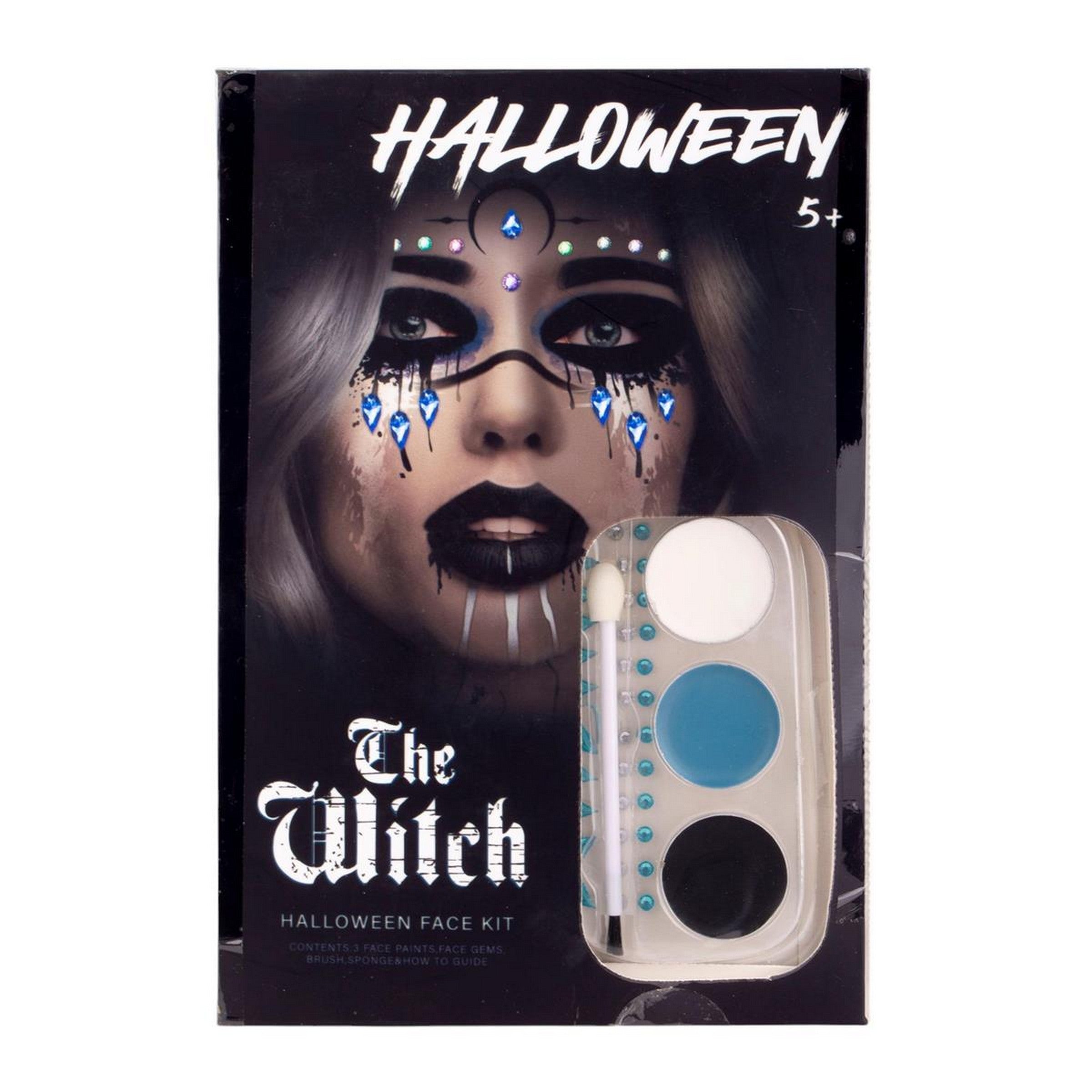 Party Gear Halloween Witch Makeup Kit with Gems Age 5+