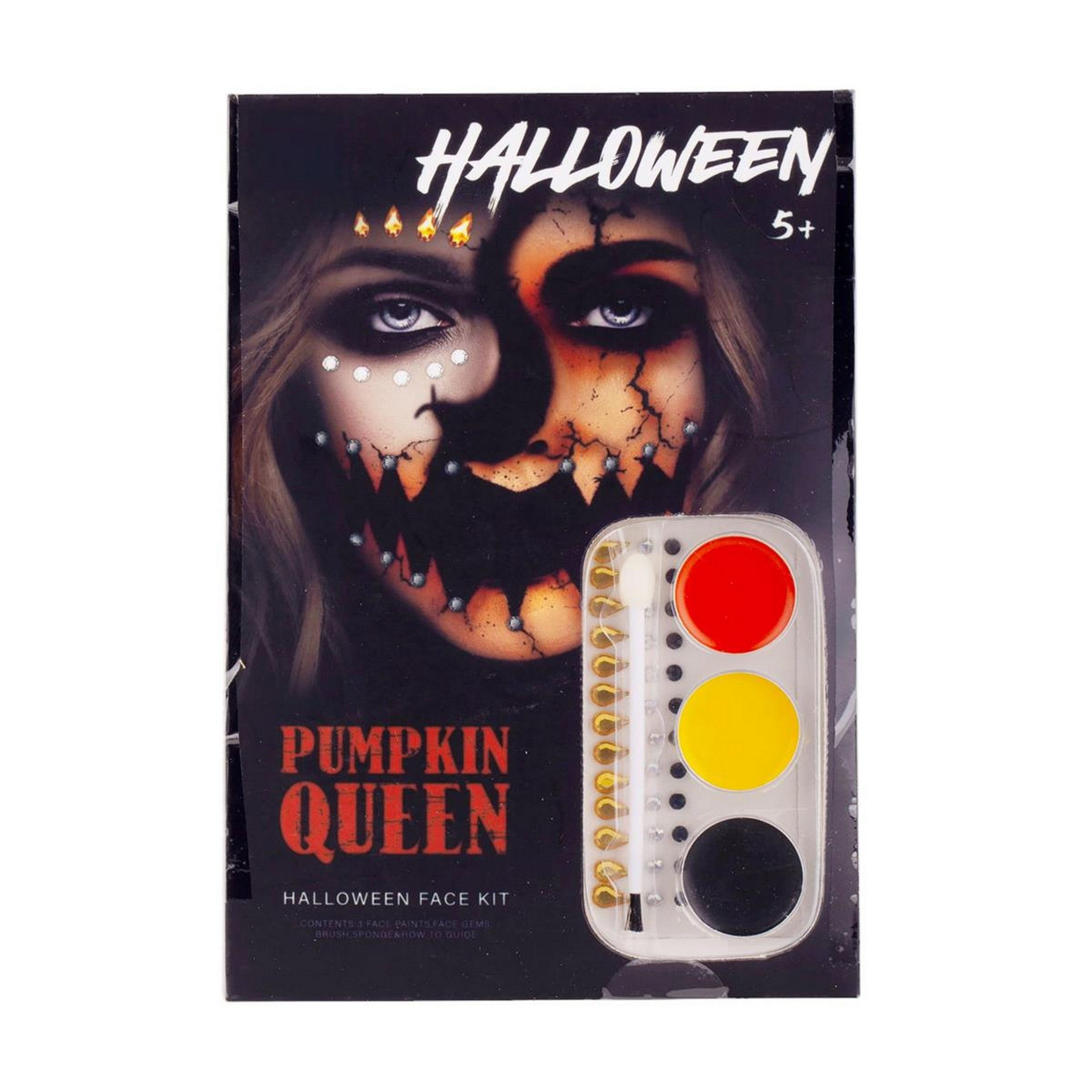Party Gear Halloween Pumpkin Queen Makeup Kit with Gems Age 5+