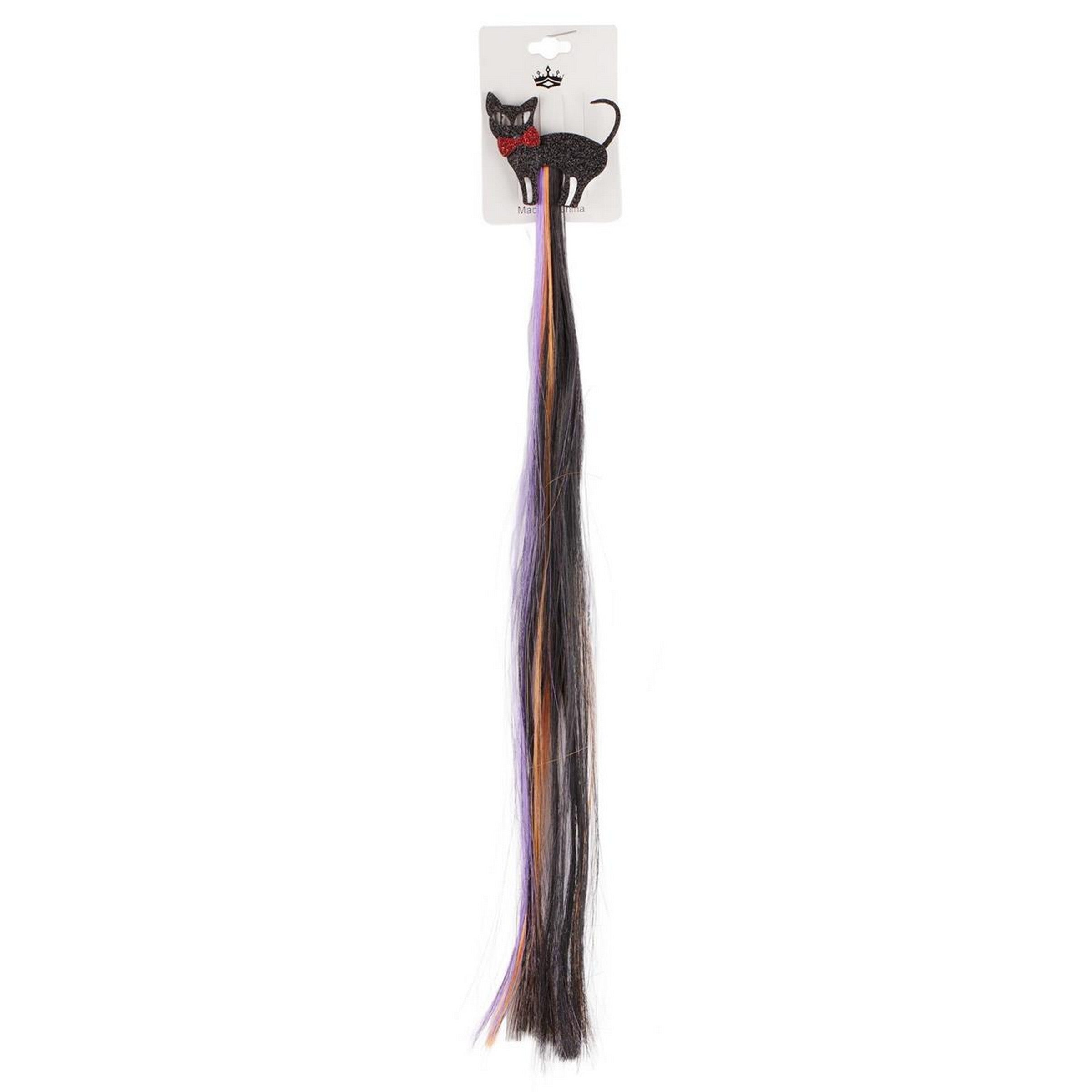Party Gear Halloween Hair Extensions with Black Cat