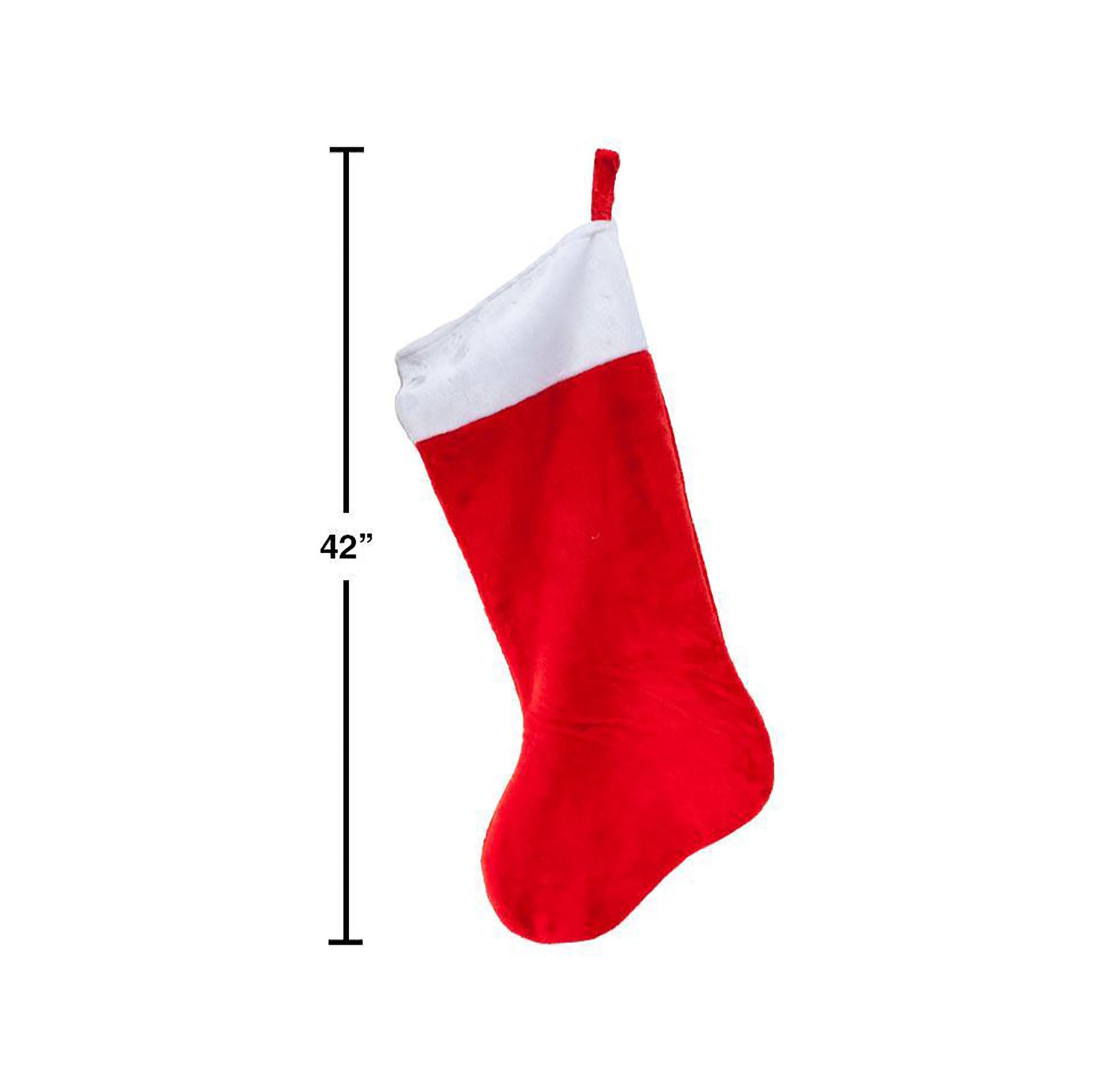 Santa's Secrets Red Plush Stocking 38in
