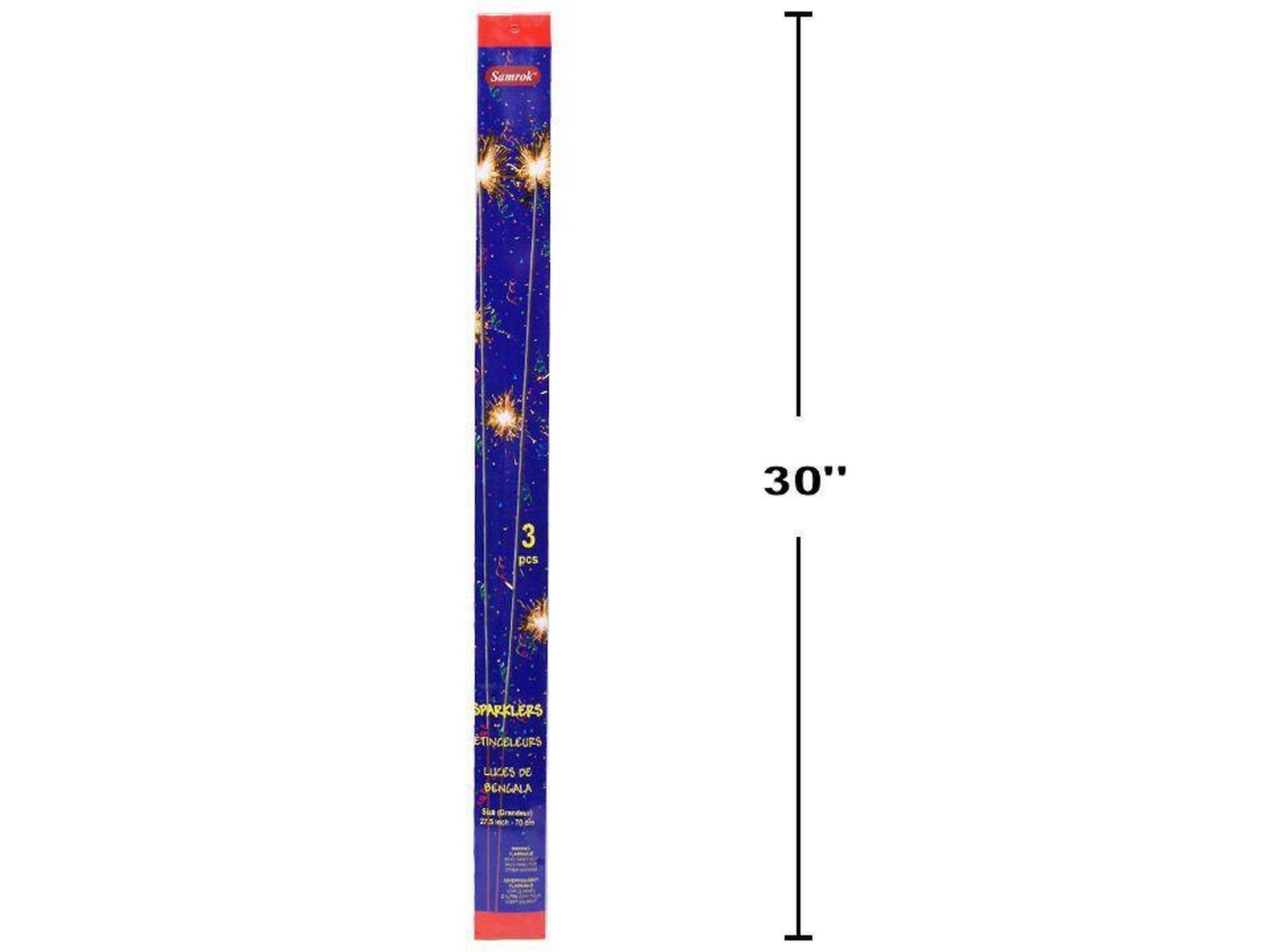 3 Long Sparklers 28in