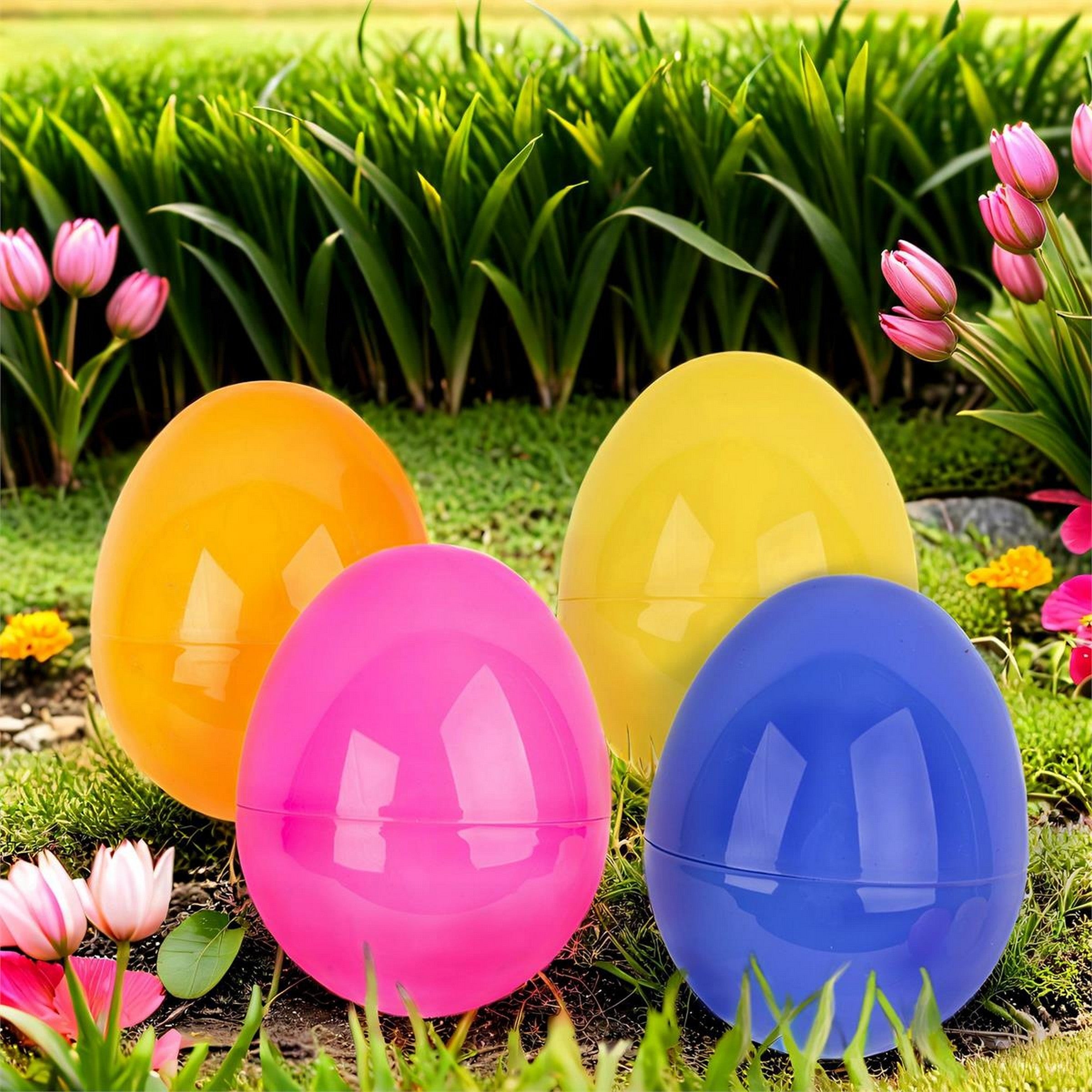 Easter Plastic Jumbo Egg 8.2x6.4in VRT