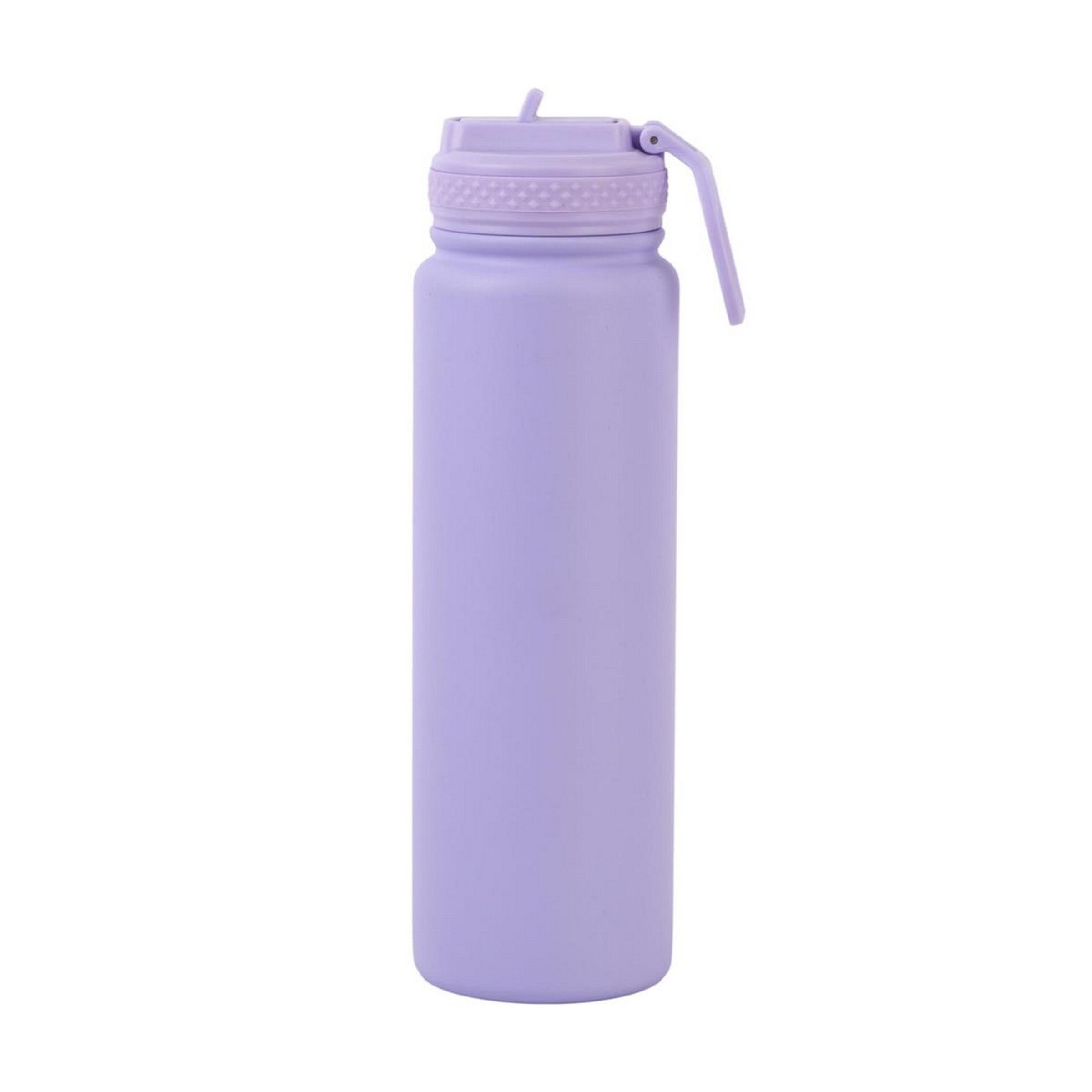 Pure Thermal Stainless Steel Sport Water Bottle with Flipped Spout Lid - Purple 700ml