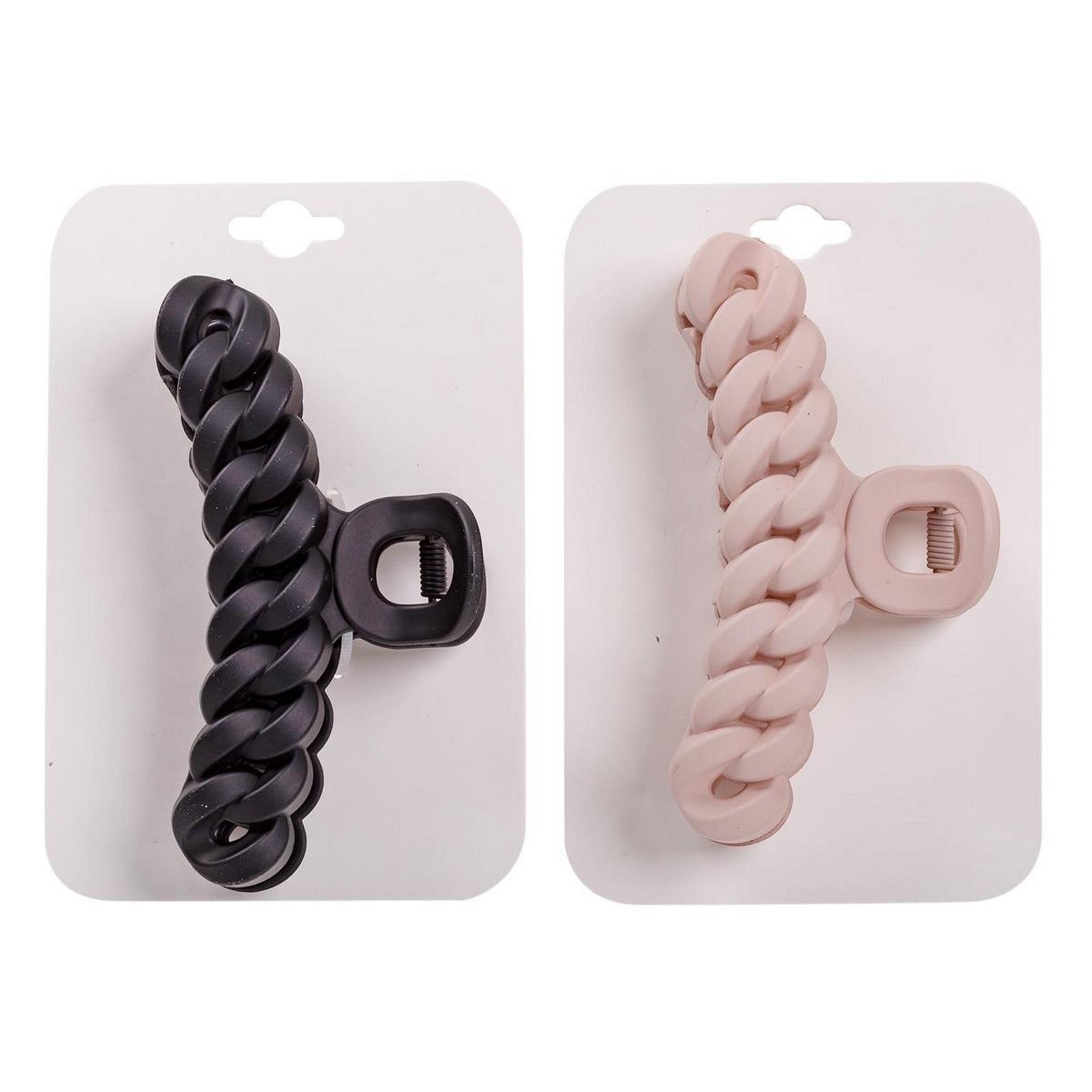 Stylin Chain Link Plastic Claw Clip 4.25x1.25in VRT