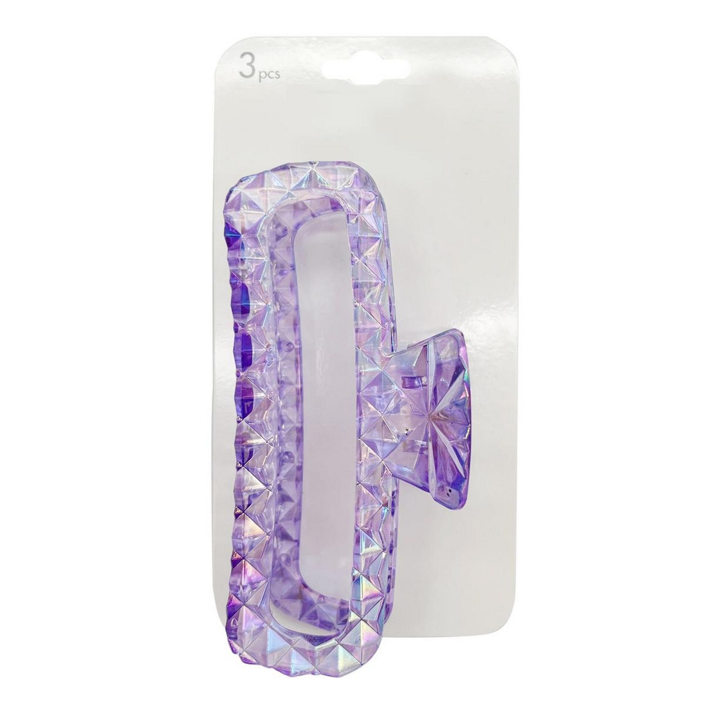 Stylin Purple Iridescent Claw Clip 5x1.4in