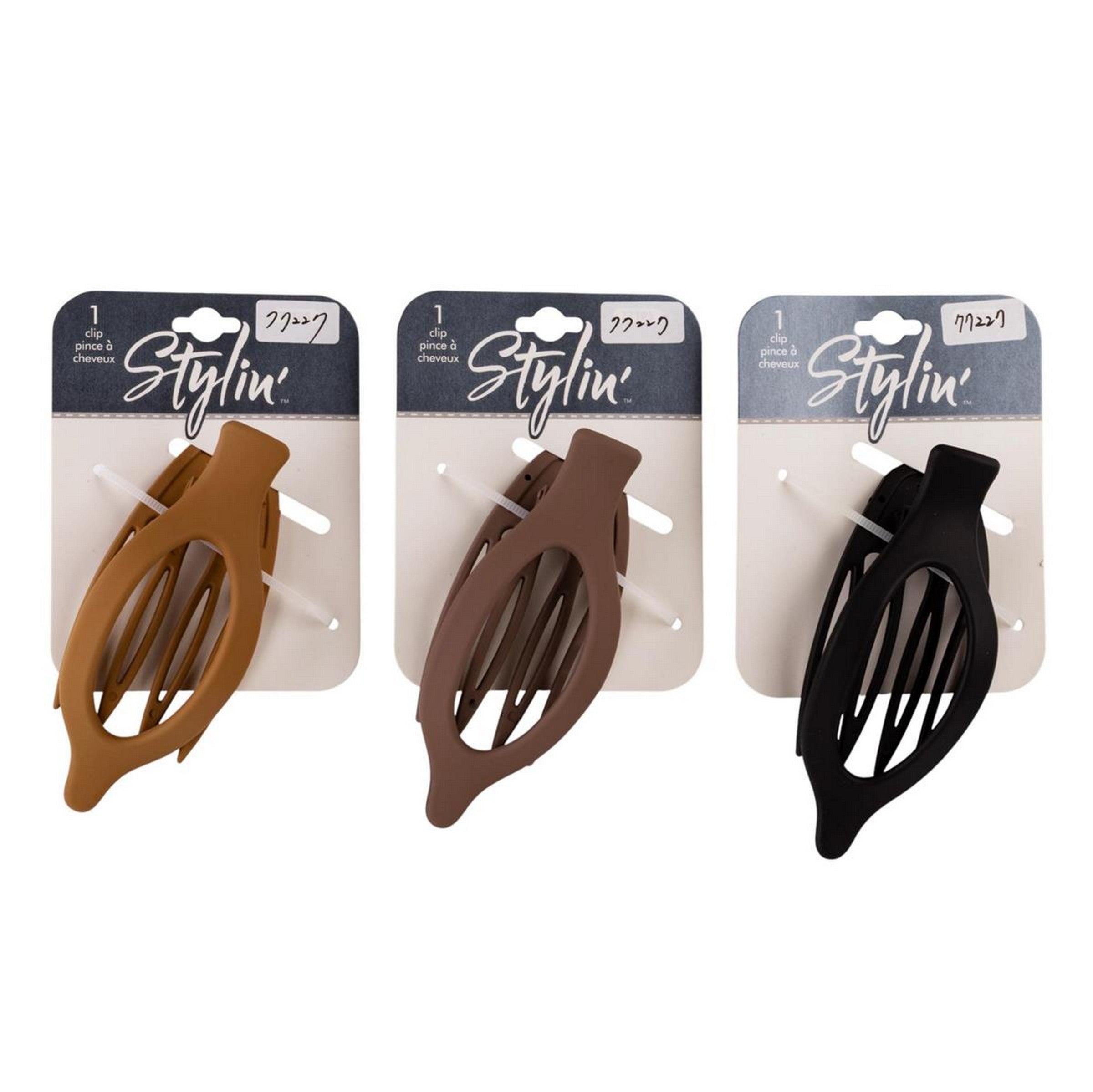 Stylin Matte Plastic Hair Clip 5x2in VRT