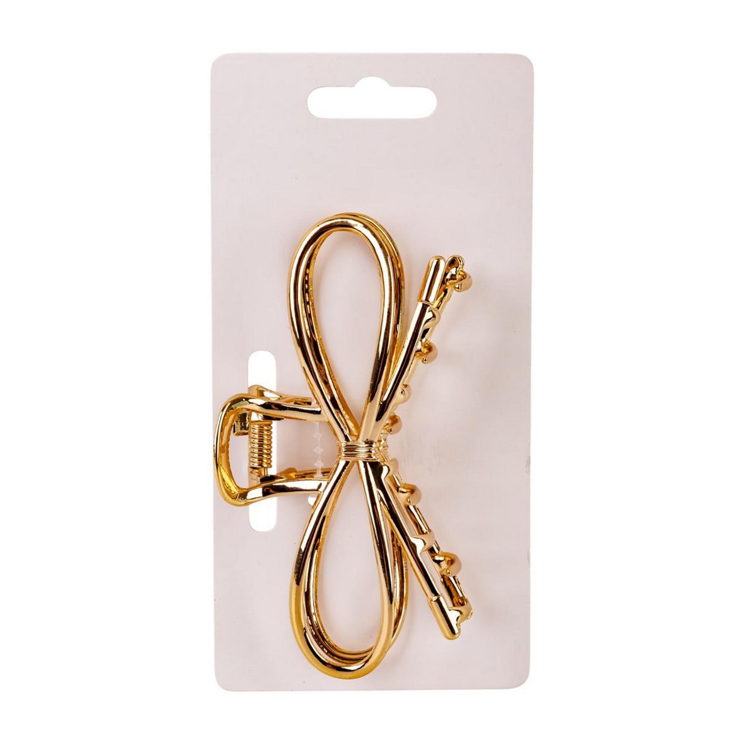 Bodico Gold Bow Claw Clip 3.9in