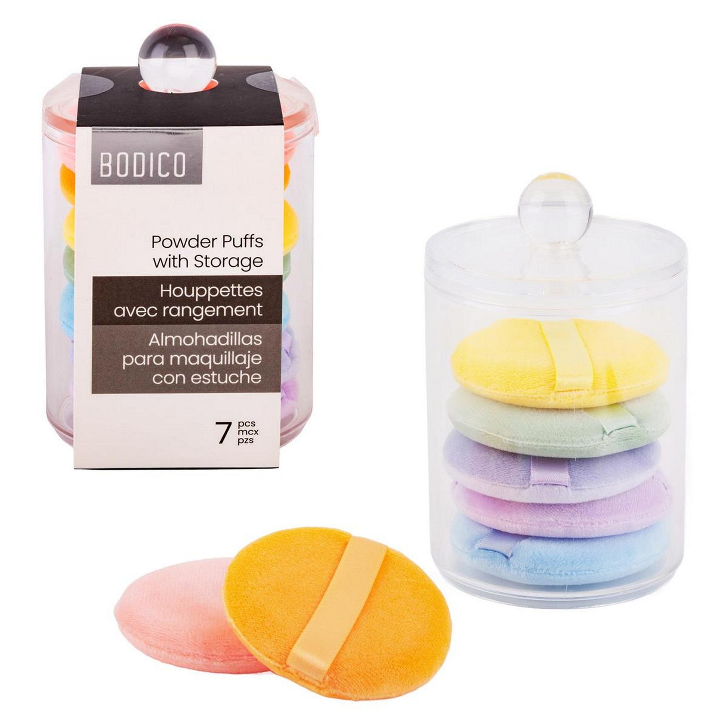 Bodico Sponges with Clear Storage 7pcs 6cm dia.