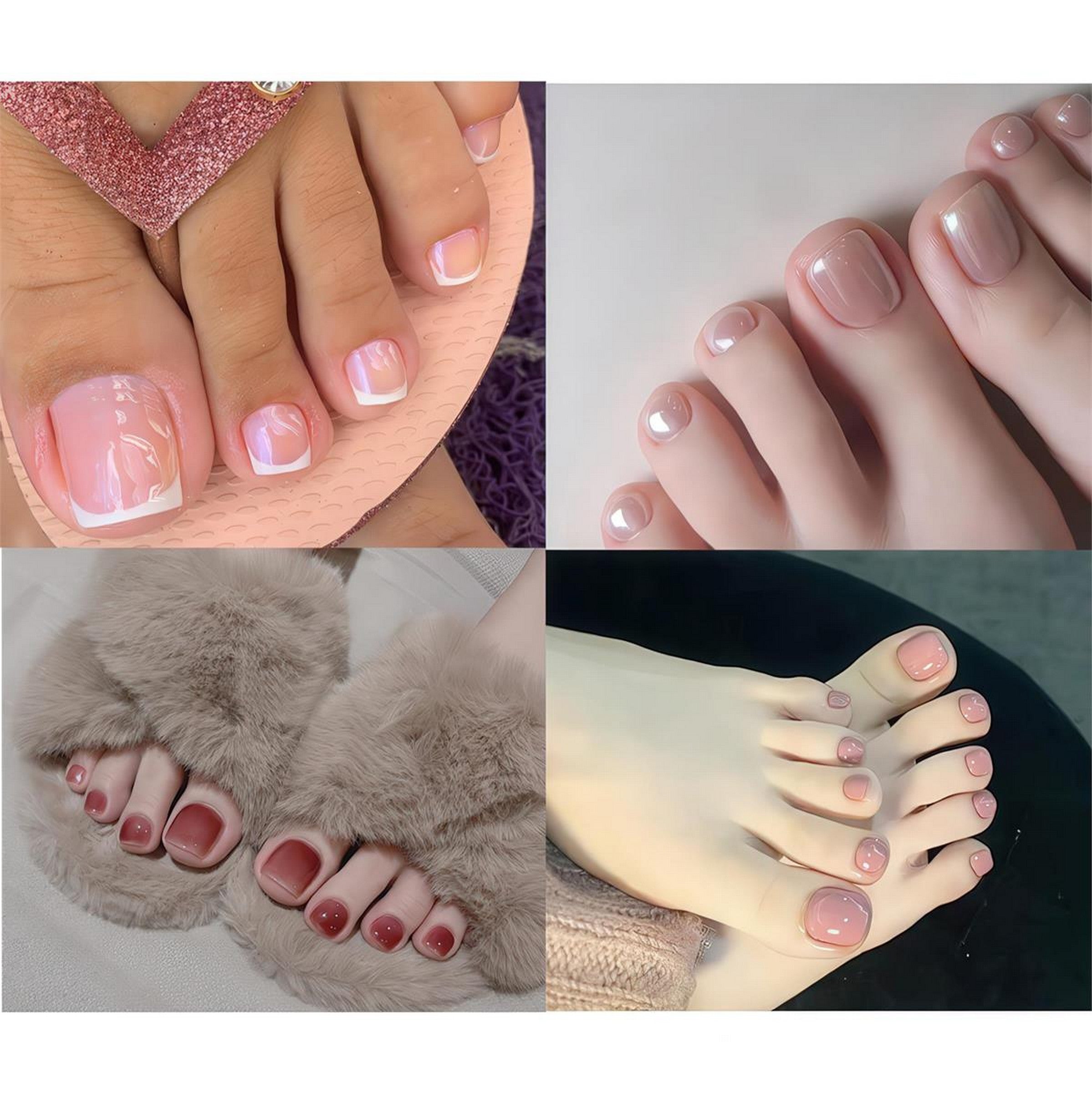 Bodico False Toenails with Glue - Oppulent 24pcs VRT