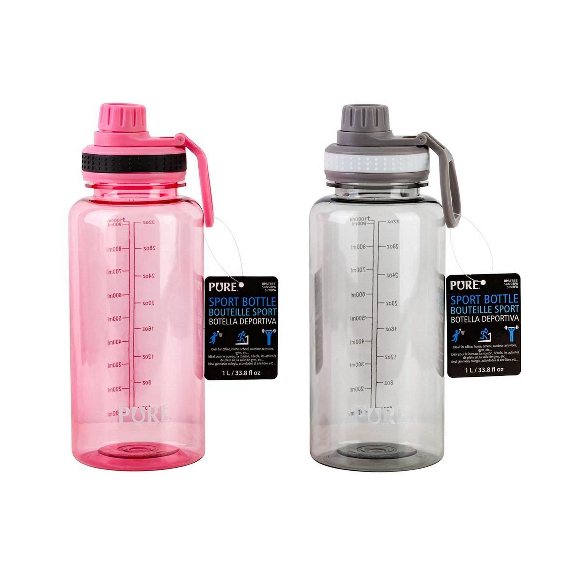 Pure Sport Water Bottle with Carrying Handle 1 L VRT