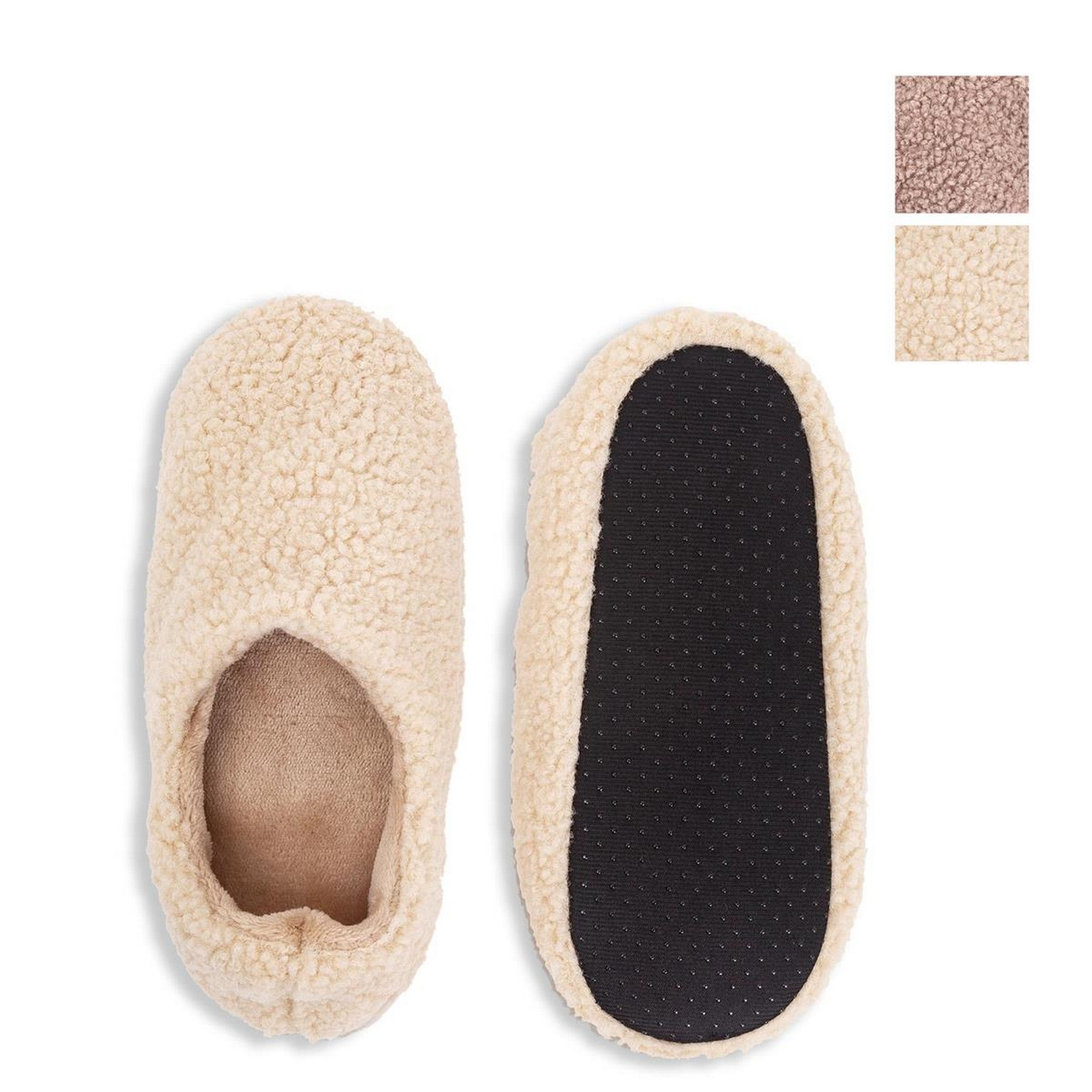Bodico 1 Pair Women's Sherpa Slippers - 100% Polyester VRT