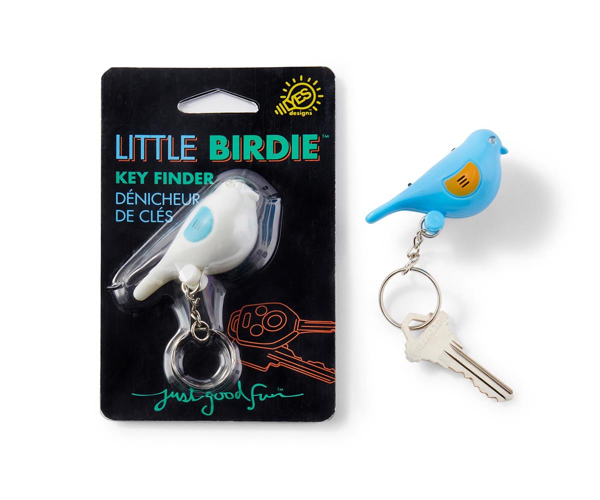 Keychain - Bird Key Finder - Blue, White, Pink or Green 1.2x1.2x3.7in