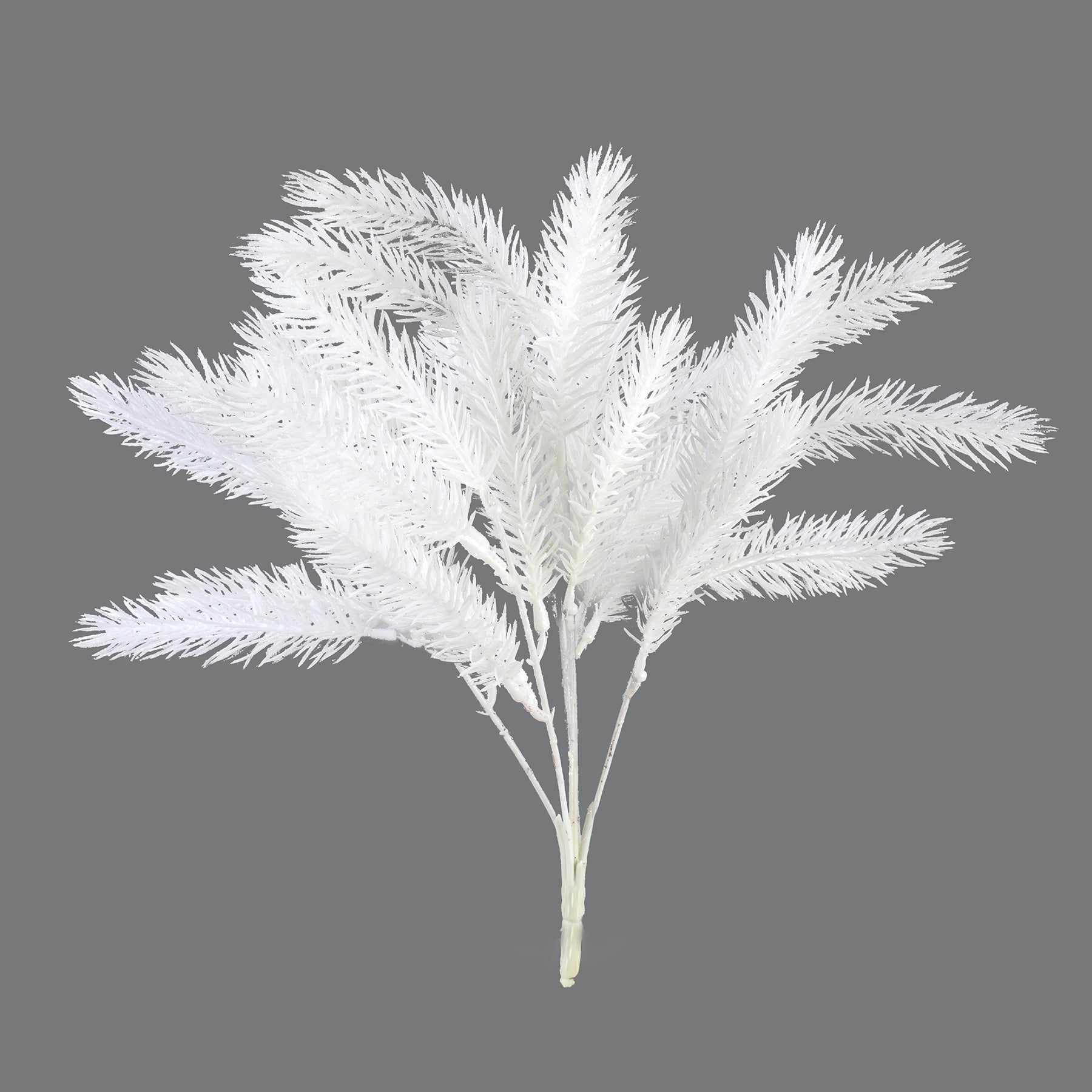 Christmas Pine Needle Bush Spray - White 13.7in