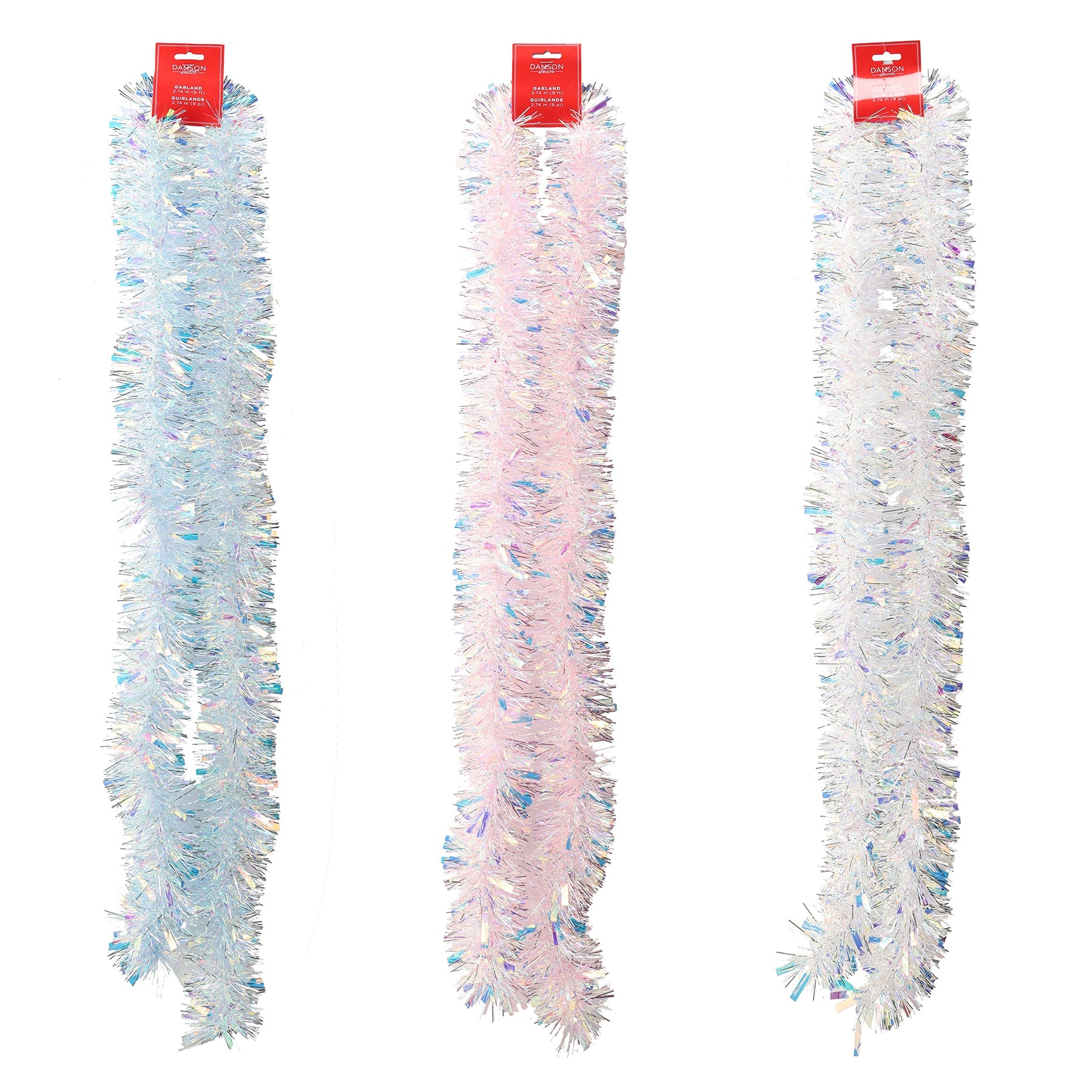 Christmas Chunky Shiny Iridescent Tinsel Garland - 5 Ply 3.5x78.7in VRT