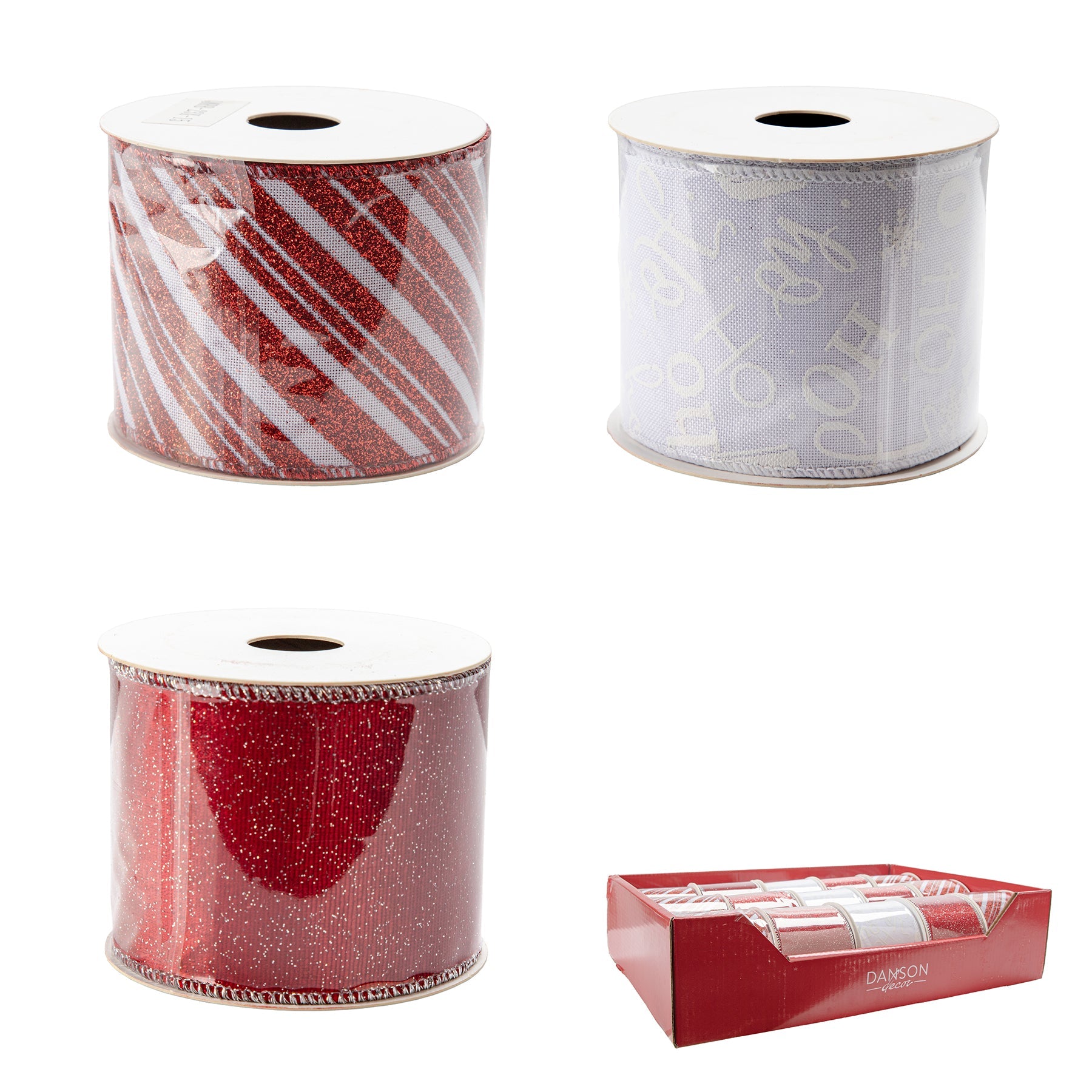 Christmas Ribbon with Wired Edge 2.5x107.8in VRT