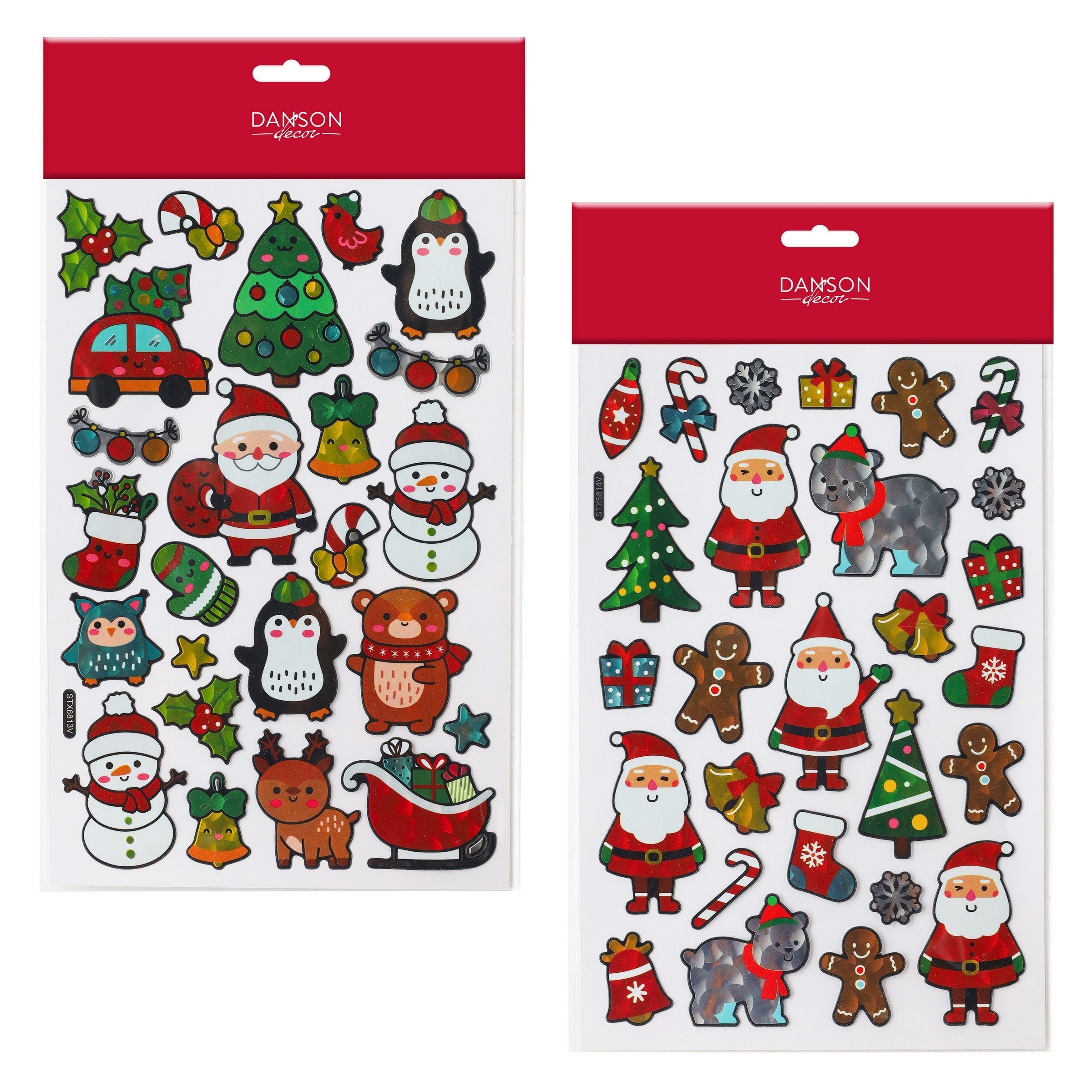 Christmas Laser Stickers 9.8x5.6in sheet VRT