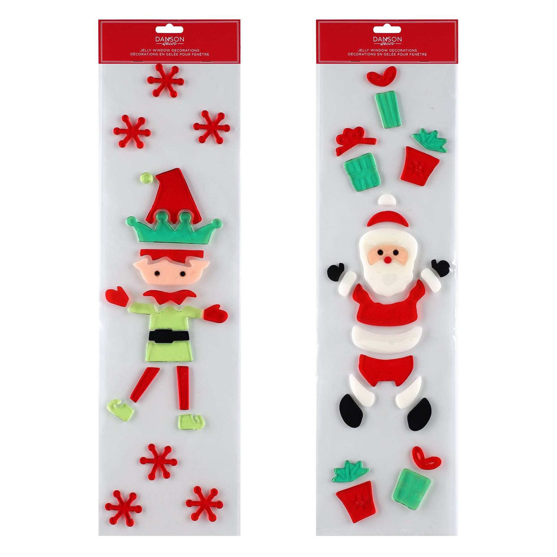 Christmas Jelly Window Cling Figures 6x20in VRT