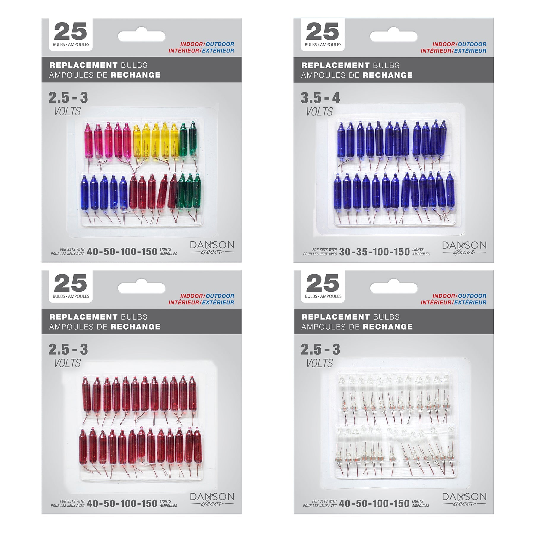 Christmas 25 Mini Replacement Bulbs Indoor / Outdoor VRT