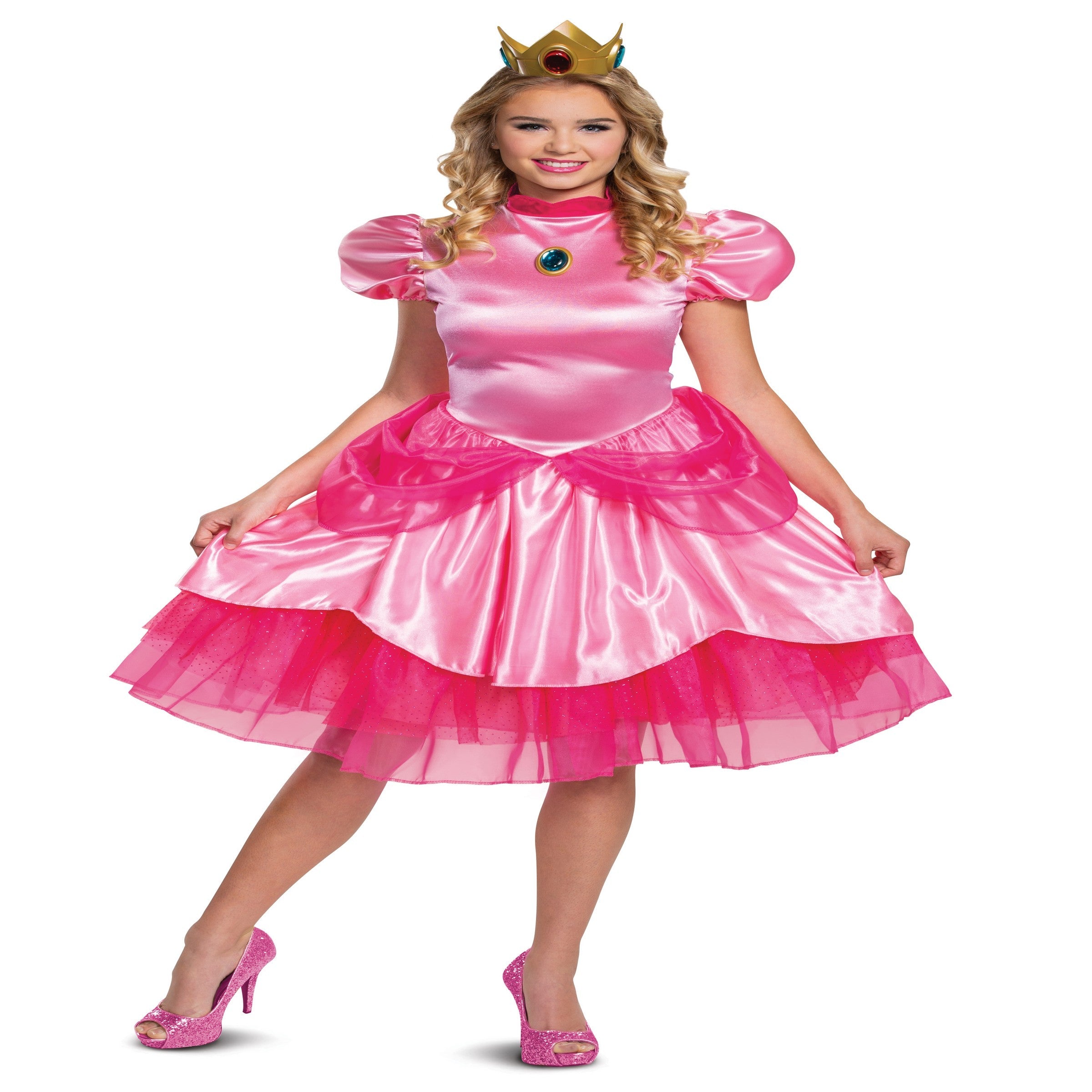Halloween Deluxe Princess Peach Costume Adult S (4-6)