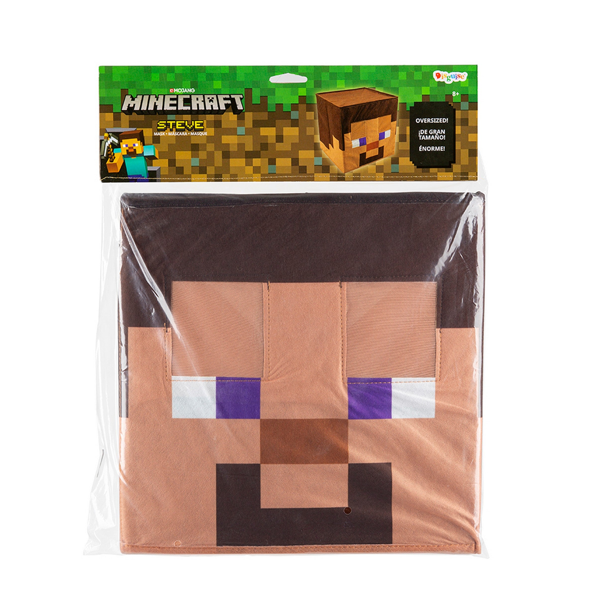 Halloween Brown Steve Headpiece / Block Head Unisize 8+