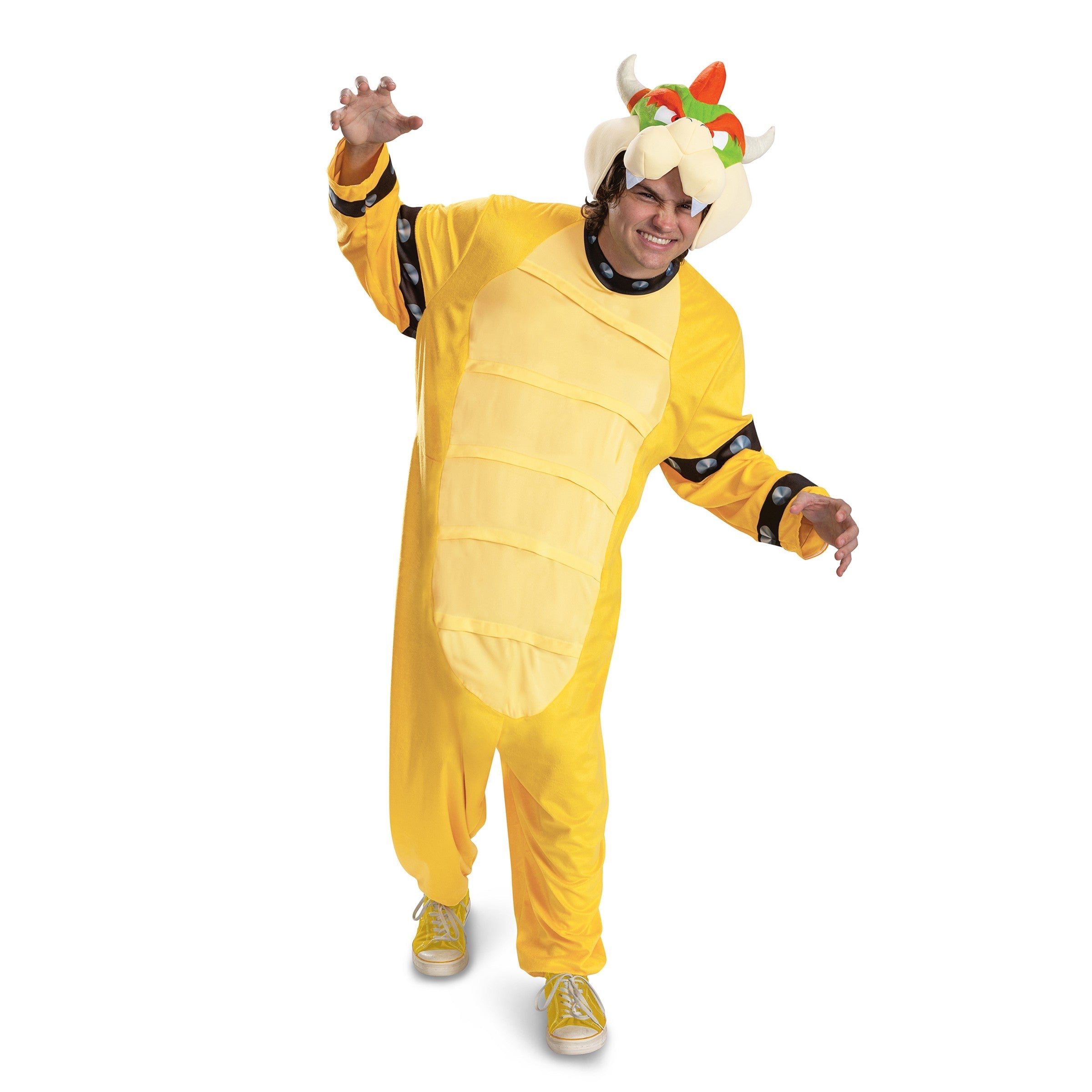 Halloween Bowser Hooded Jumpsuit Costume Adult L/XL