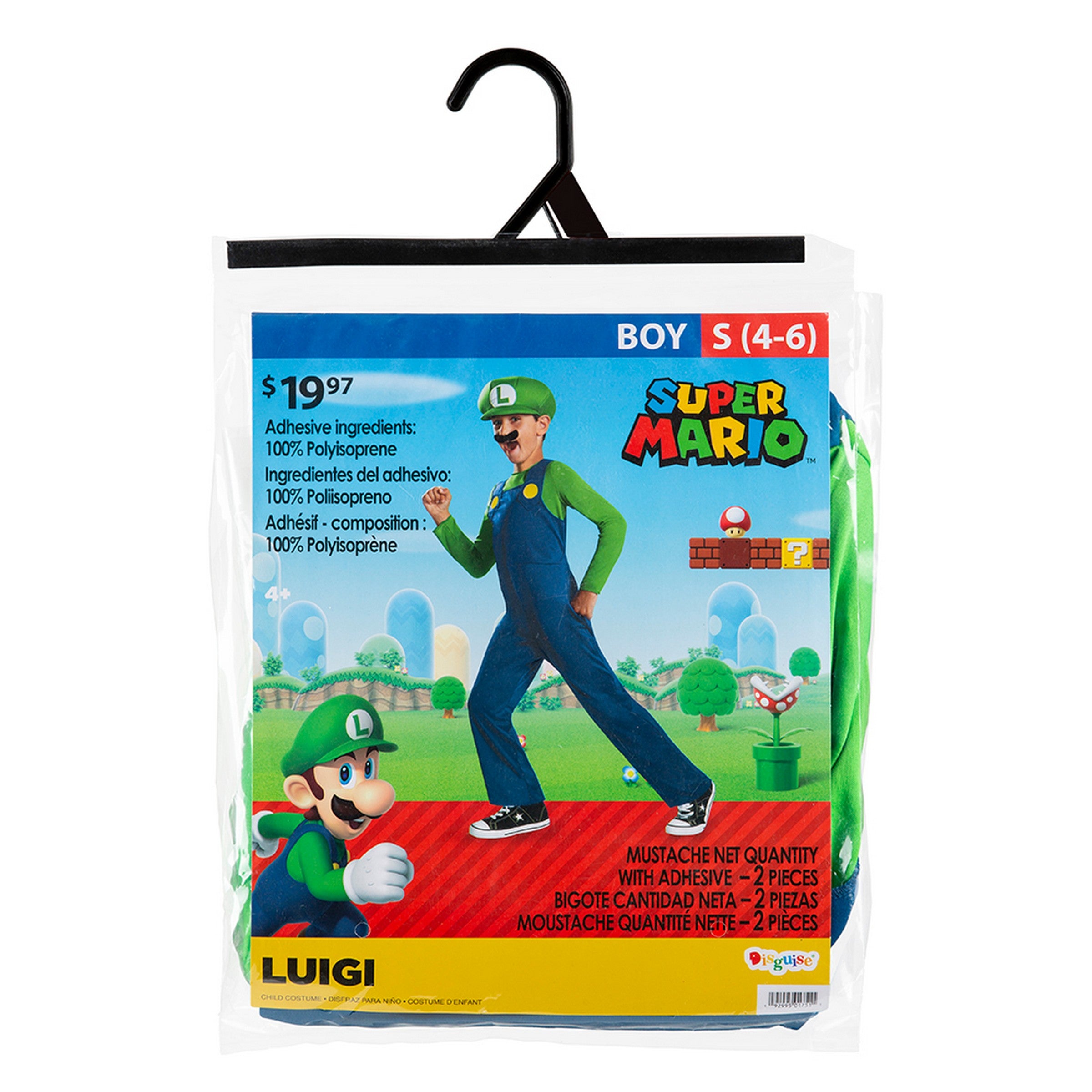 Halloween Classic Luigi Costume Boys M (3T-4T)