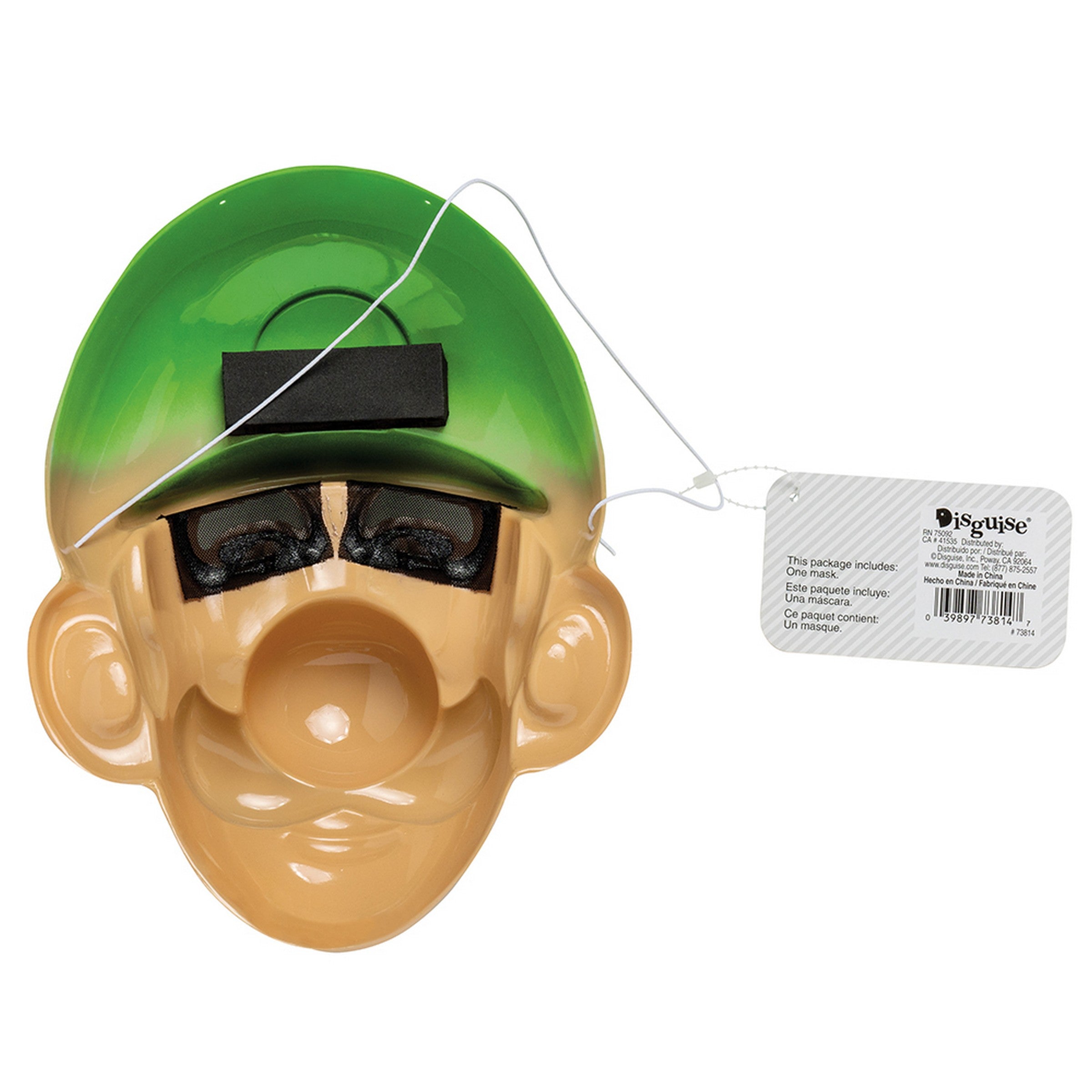 Halloween Luigi Mask - One Size Adult