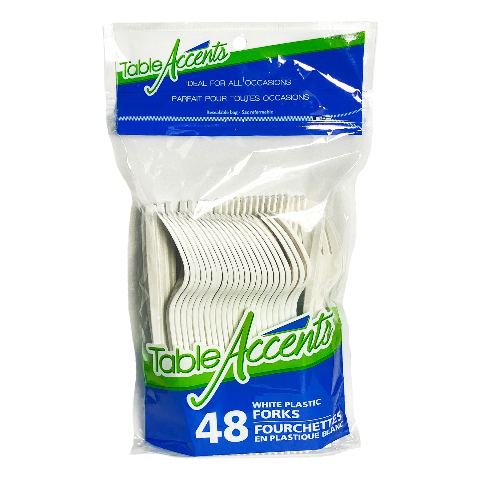 Table Accents 48 White Plastic Forks
