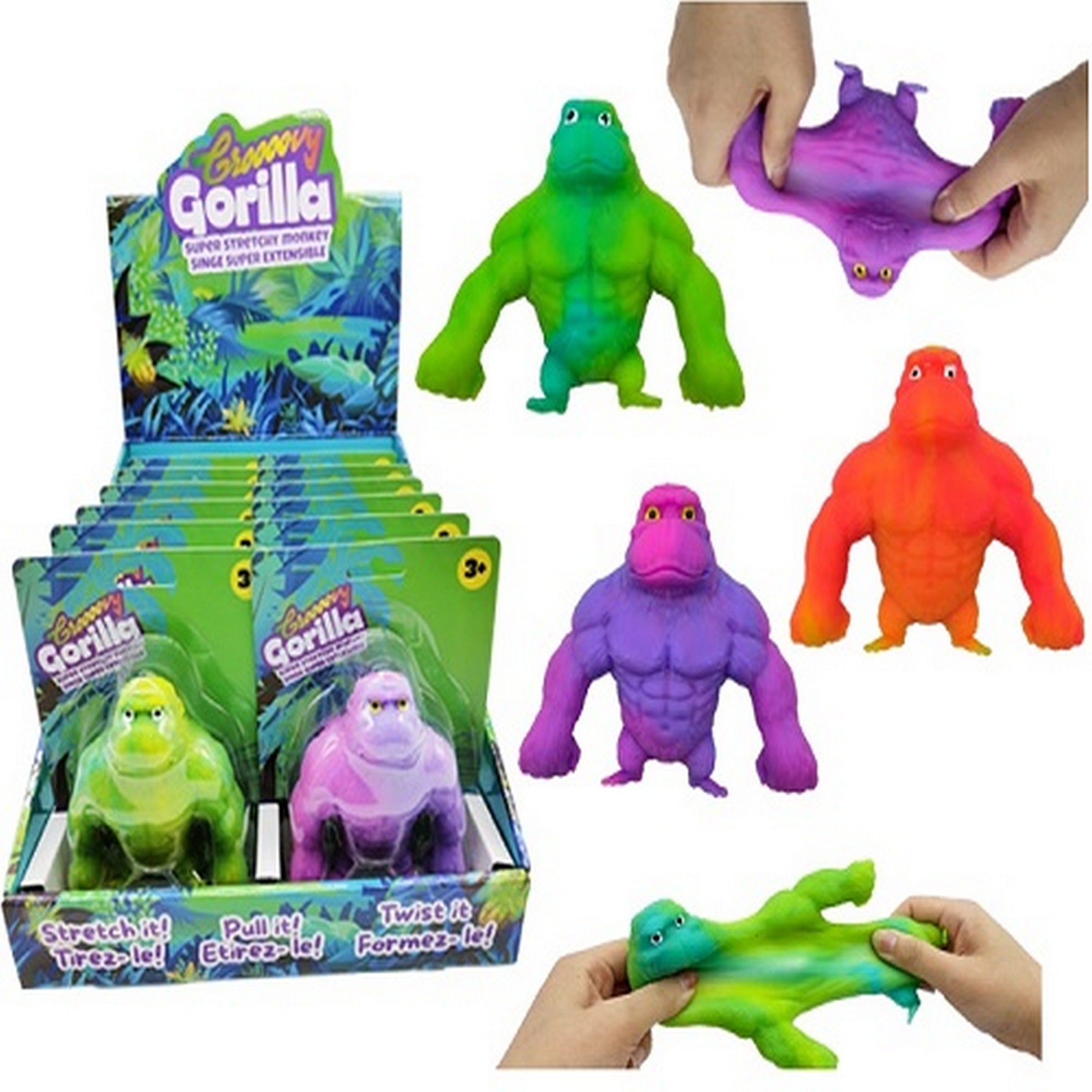 Super Stretchy Gorilla Age 3+ 4x4x2in VRT