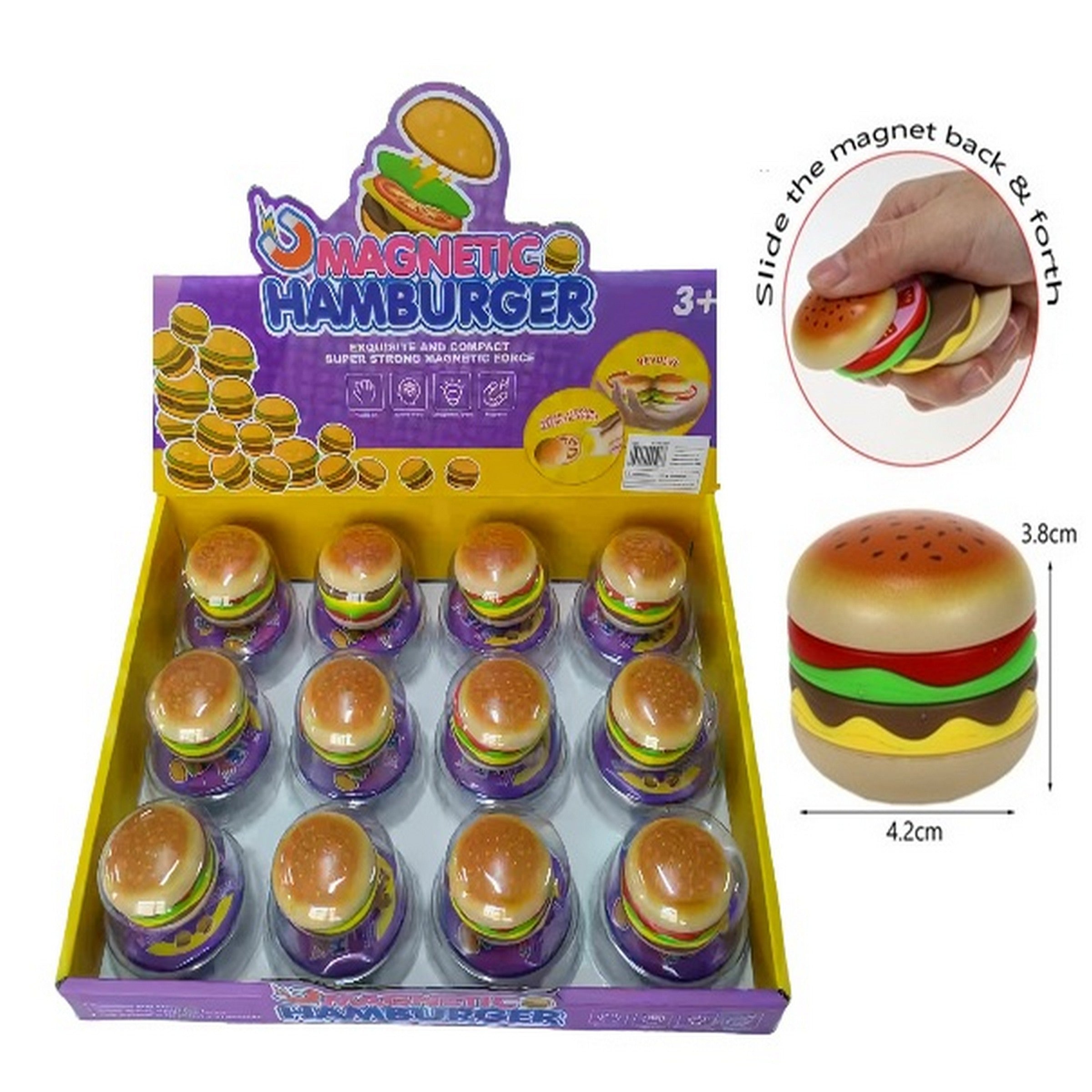 Magnetic Hamburger Age 3+ 1.5x1.6in