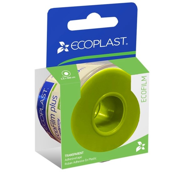 EcoPlast Plastic Transparent Medical Adhesive Tape 2.5x500cm
