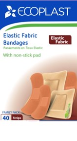 EcoPlast 40 Elastic Fabric Bandages 0.95x3.8cm to 2.5x7.6cm