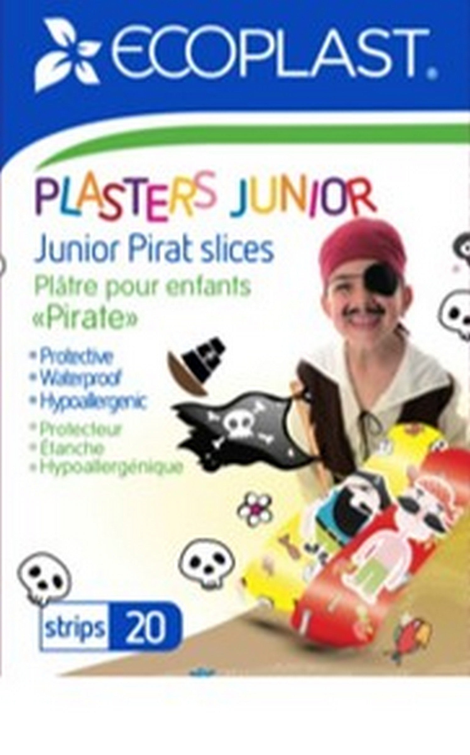 EcoPlast 20 Pirate Theme Bandages 72x19mm