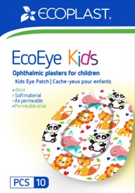 EcoPlast 10 Eye Patches for Kids 57x72mm