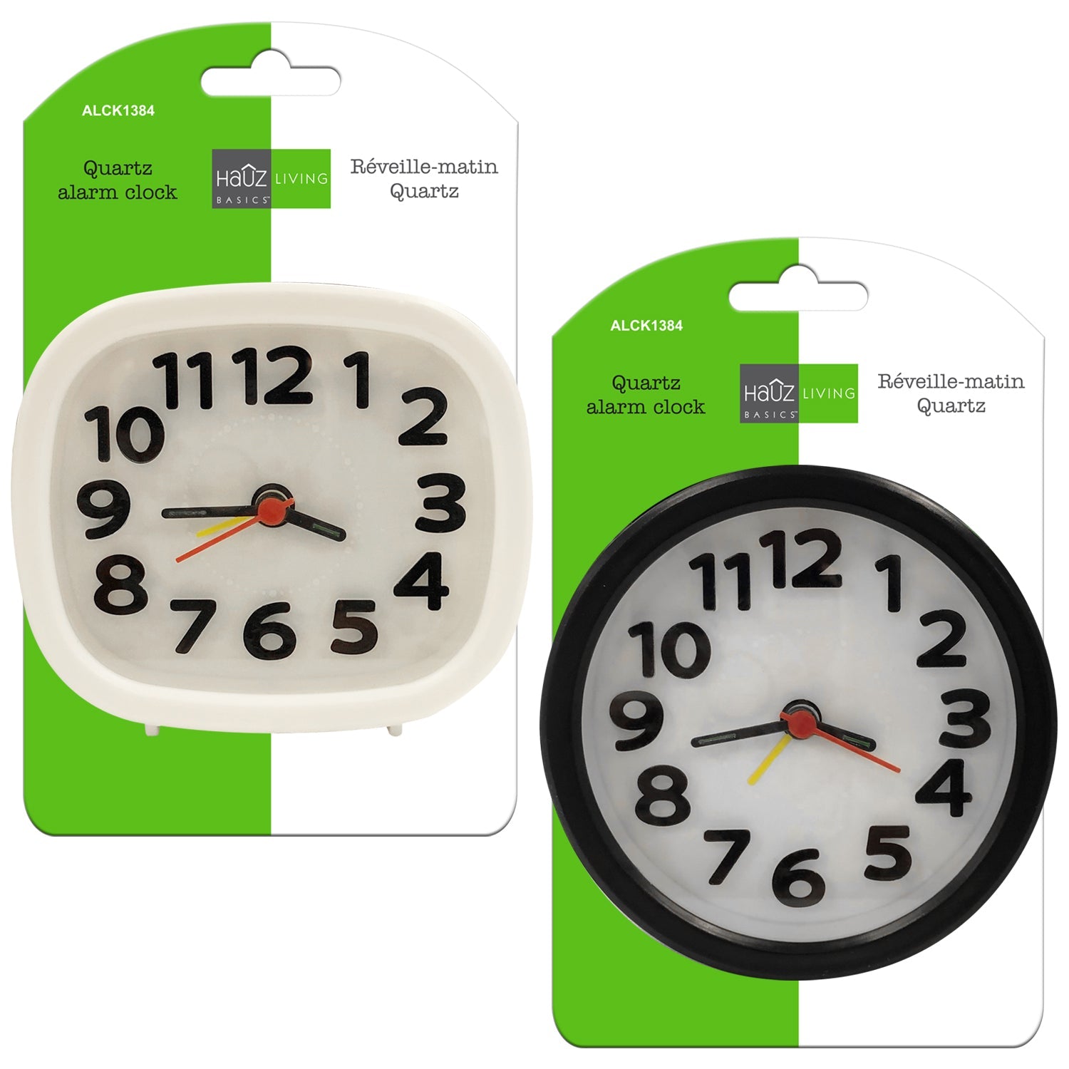 Quartz Alarm Clock - AA Battery not Included 3.6x1.5in VRT Eco Fee $0.6SUS