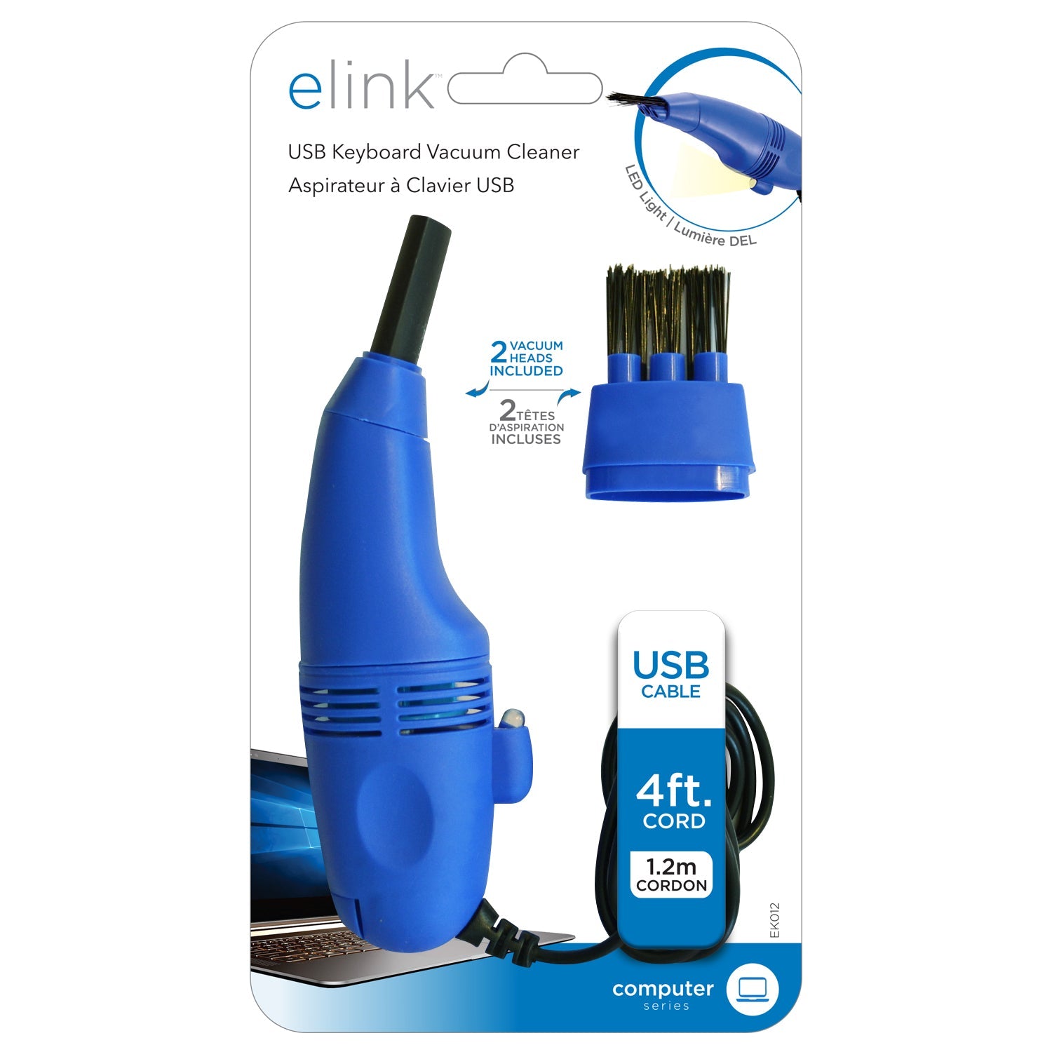 elink USB Keyboard Vacuum Cleaner 1.2m (4ft) Cable