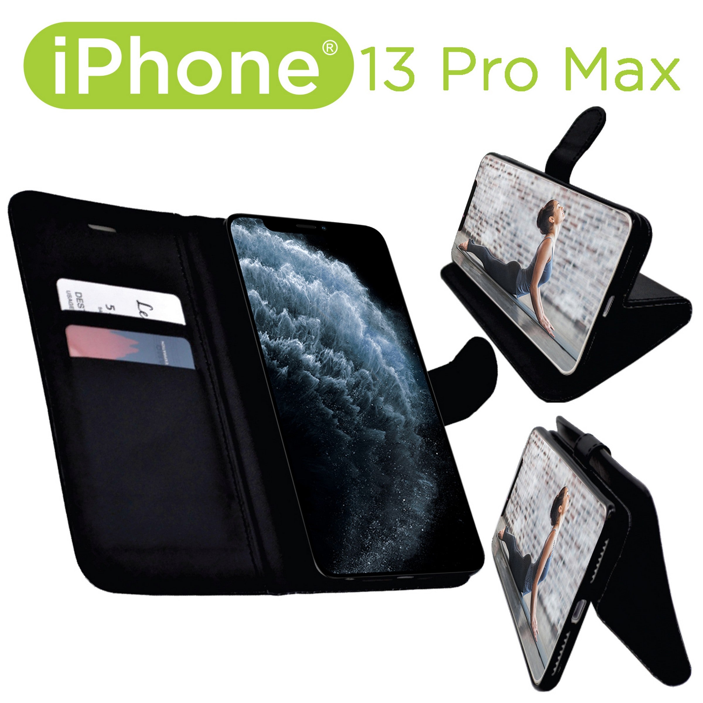 elink Leatherette Folio Phone Case for iPhone 13 Pro Max