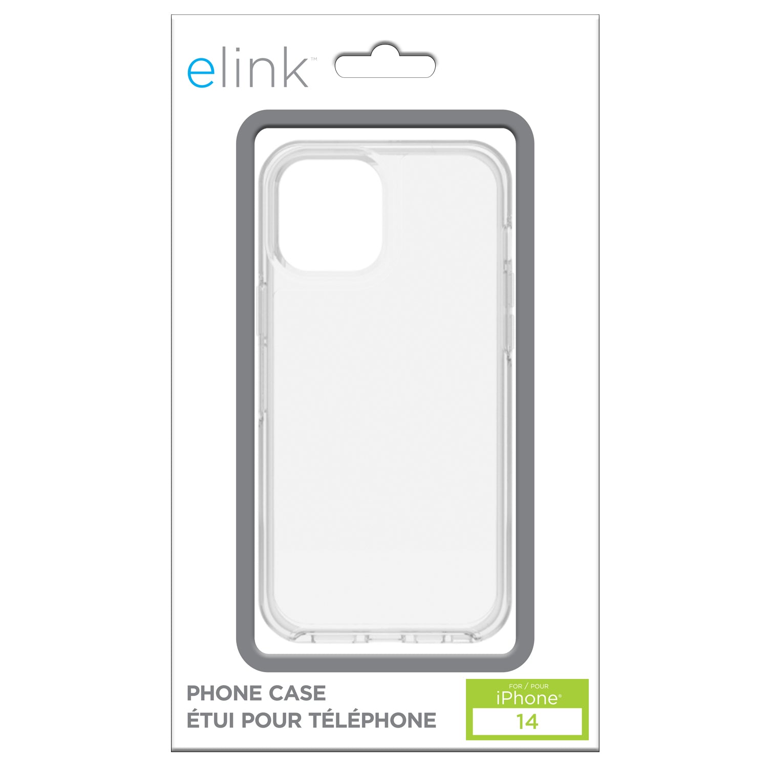 elink Transparent Phone Case for iPhone 14
