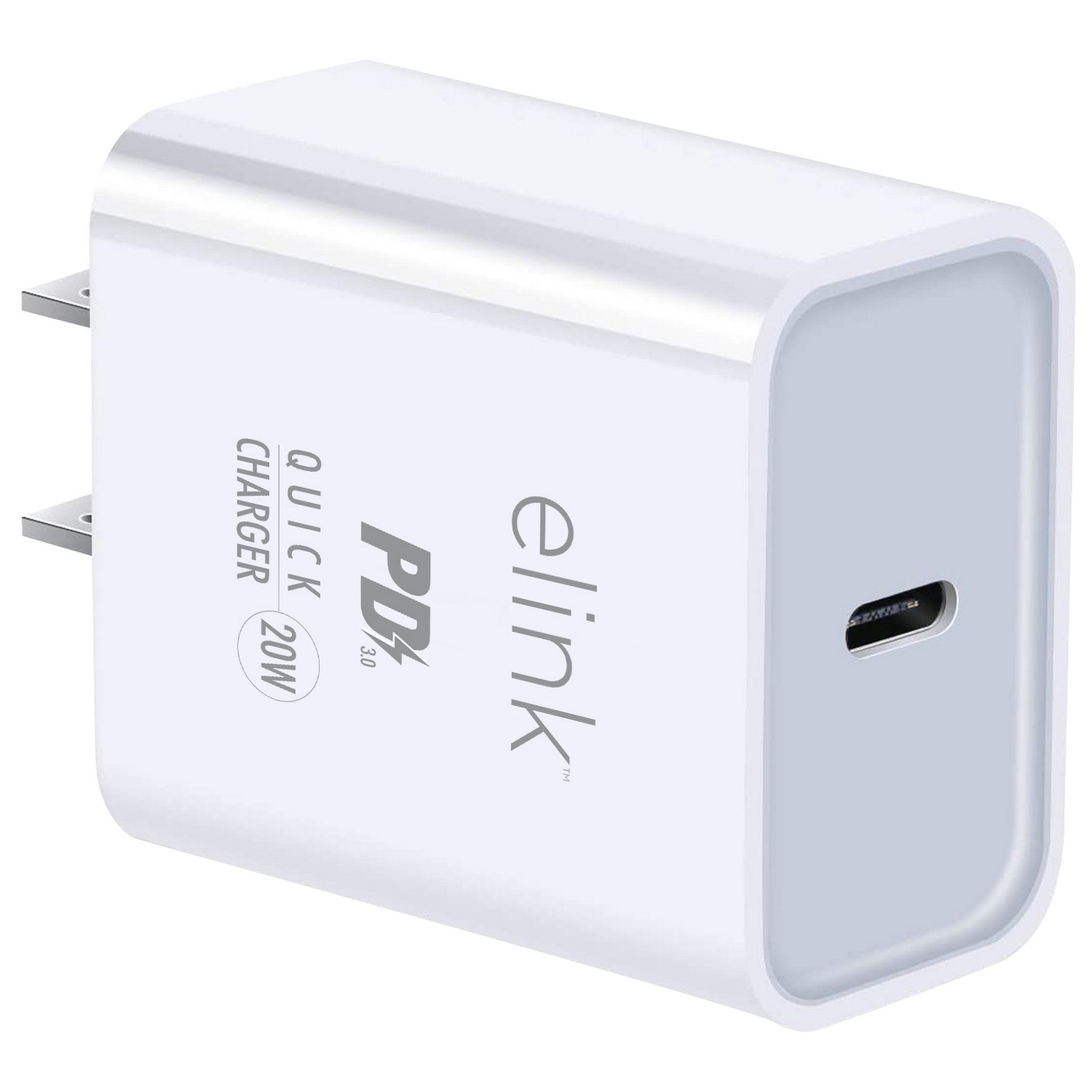 elink Chargeur Rapide Type-C 1.6x1.6x1.2po