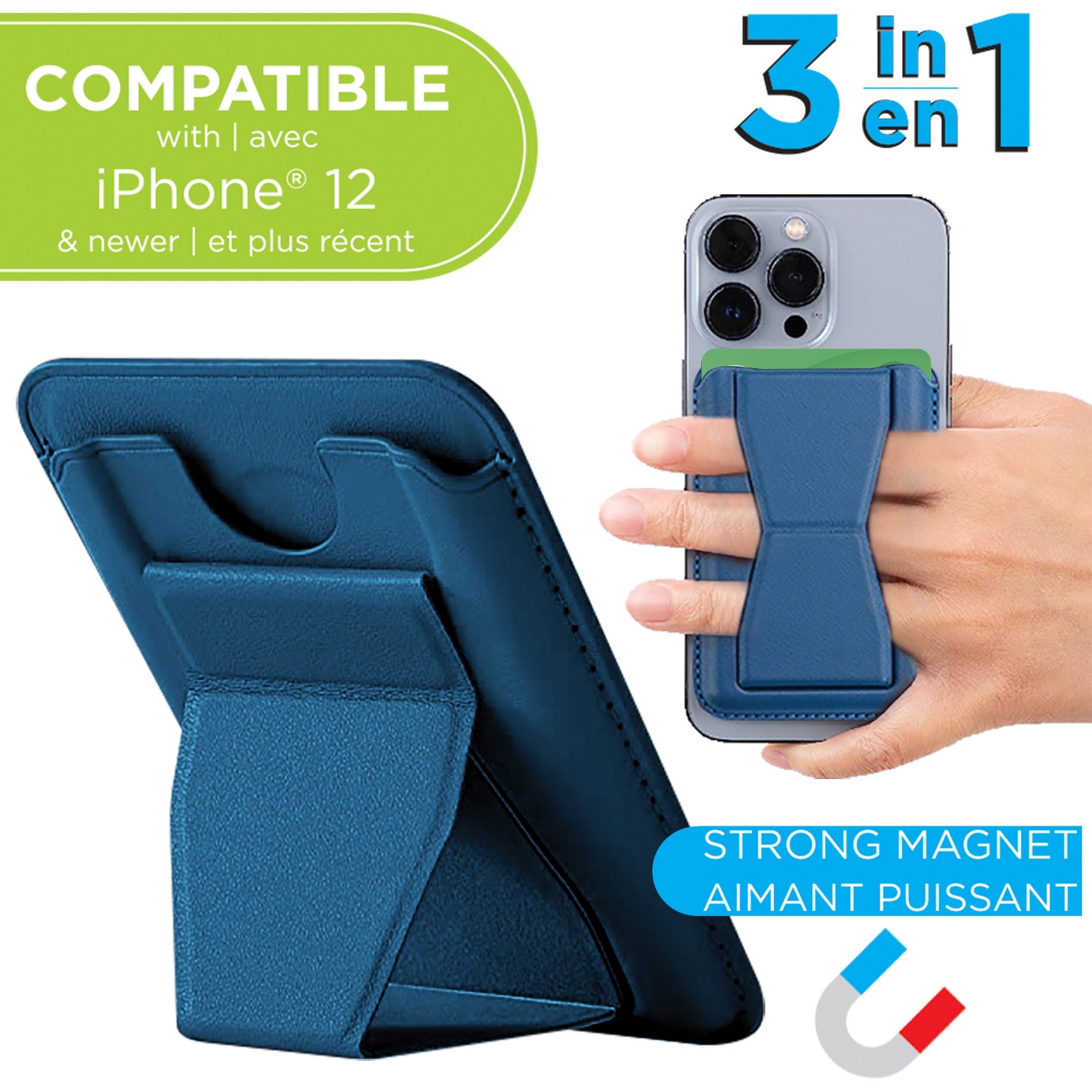 elink Magnetic 3in1 Phone Stand for iPhone 12 and Newer 3.6x2.5in
