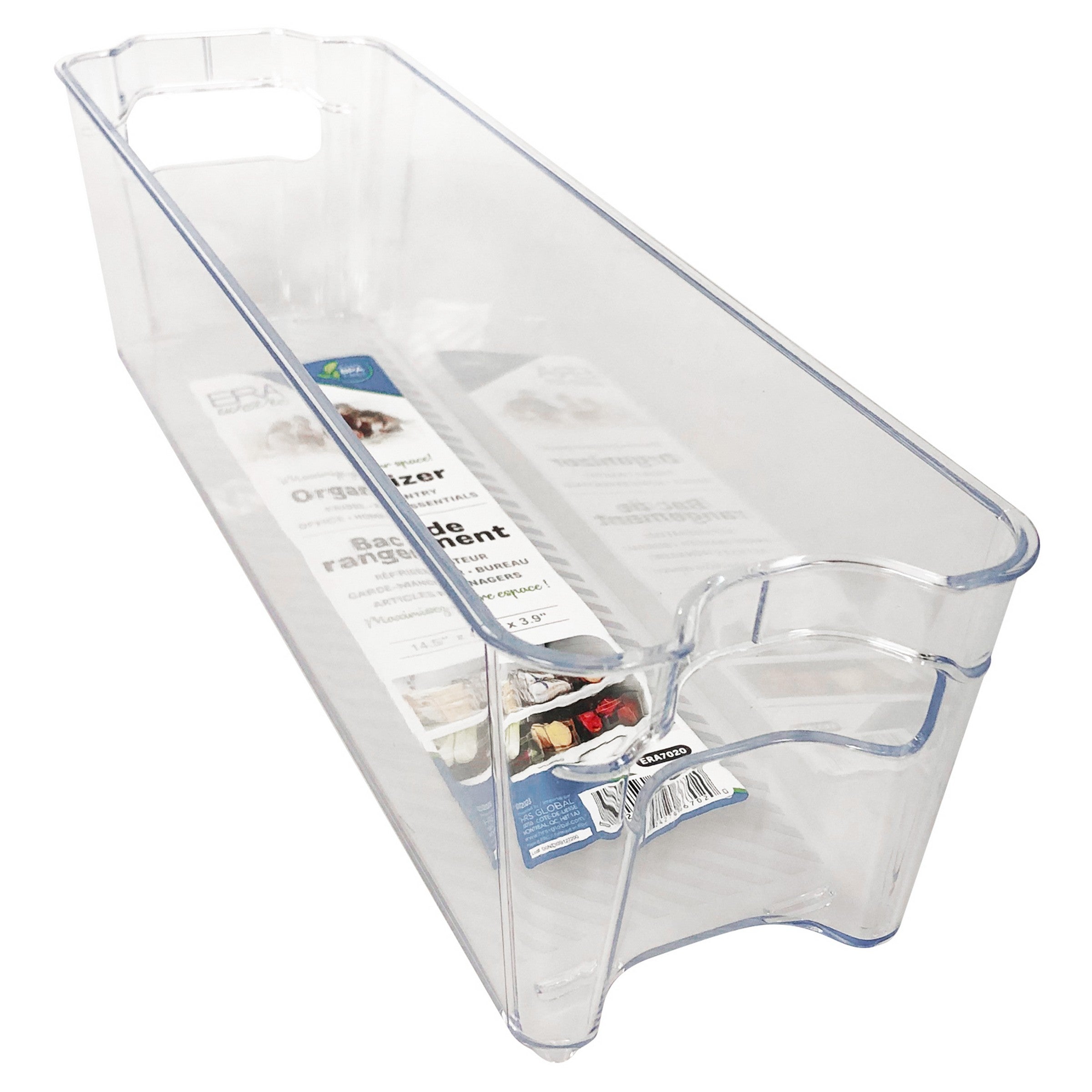 Eraware Clear Plastic Organizer with Handles 14.5x4.2x3.9in