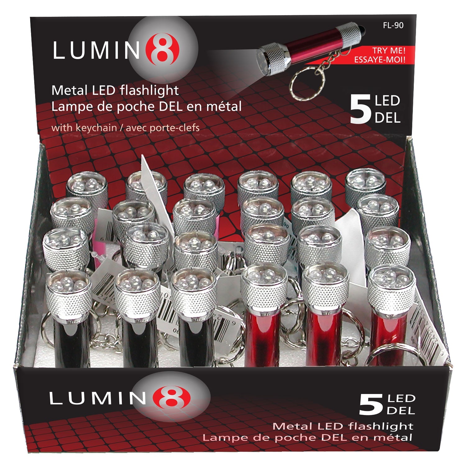 Lumin Metal Led Flashlight with Keychain 2.75in VRT
