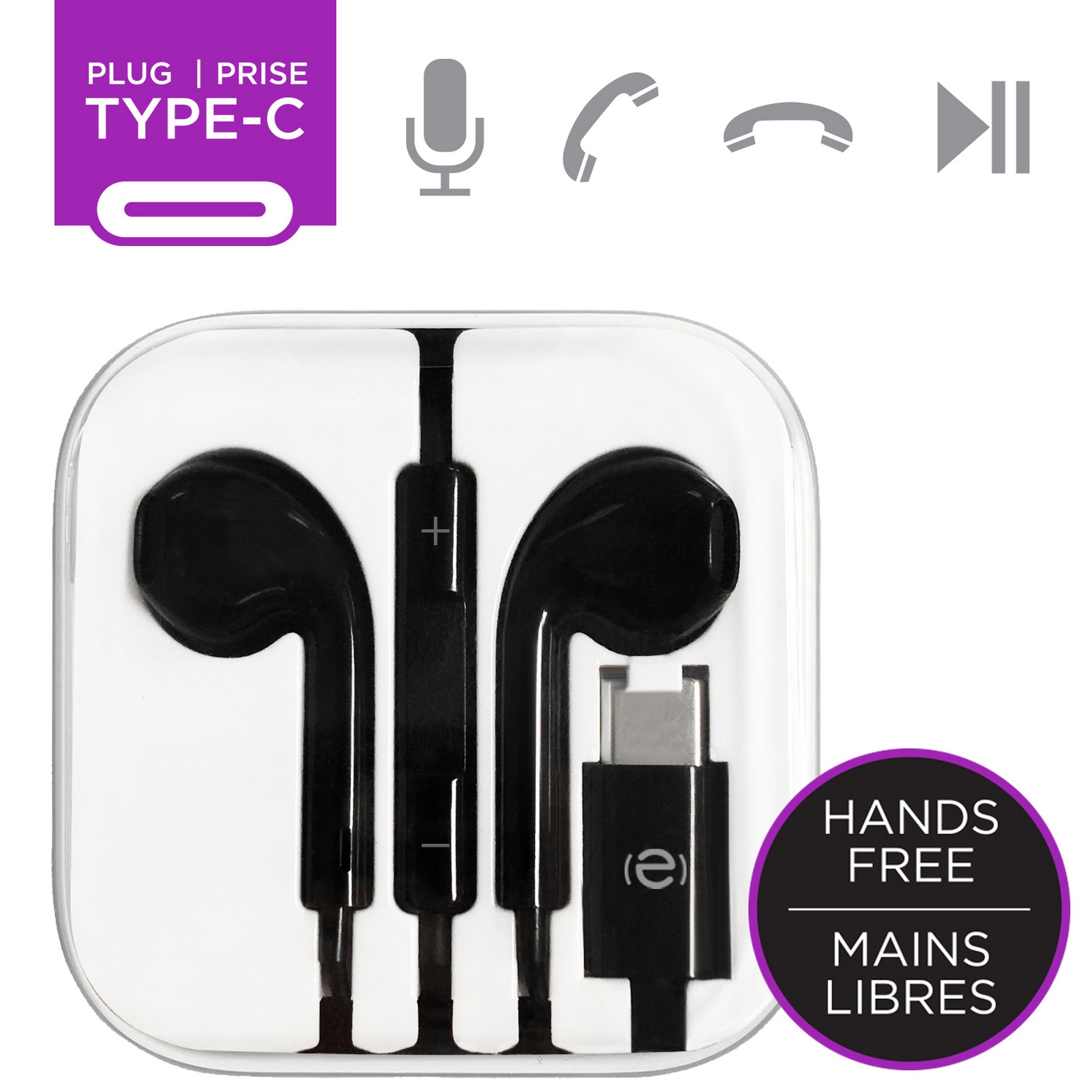 Escape Type-C Plug Hands Free Earphones 4ft cable - Eco Fee $0.2SUS