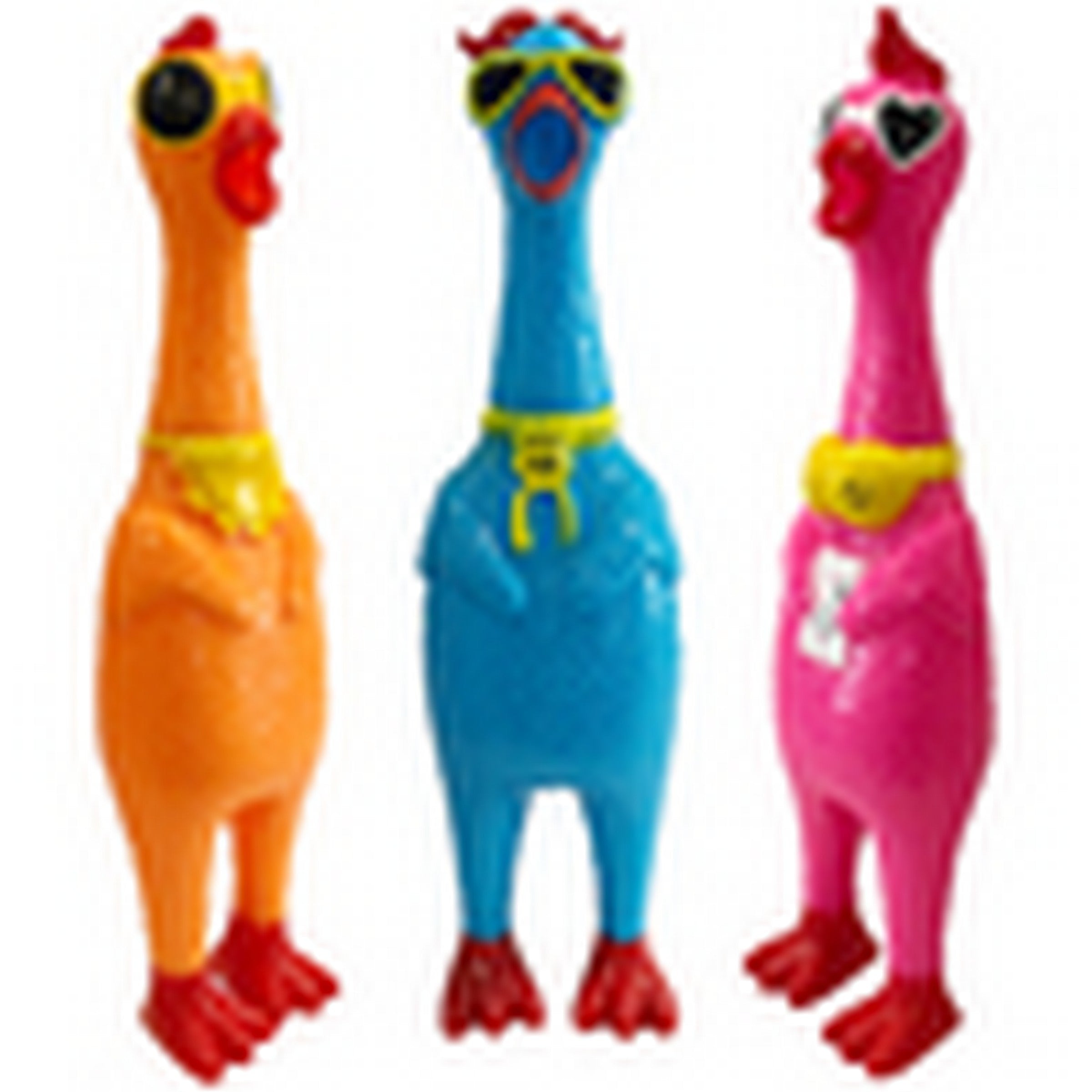 Animooos Dog Toy Squeaky Rubber Chicken 12.5in VRT