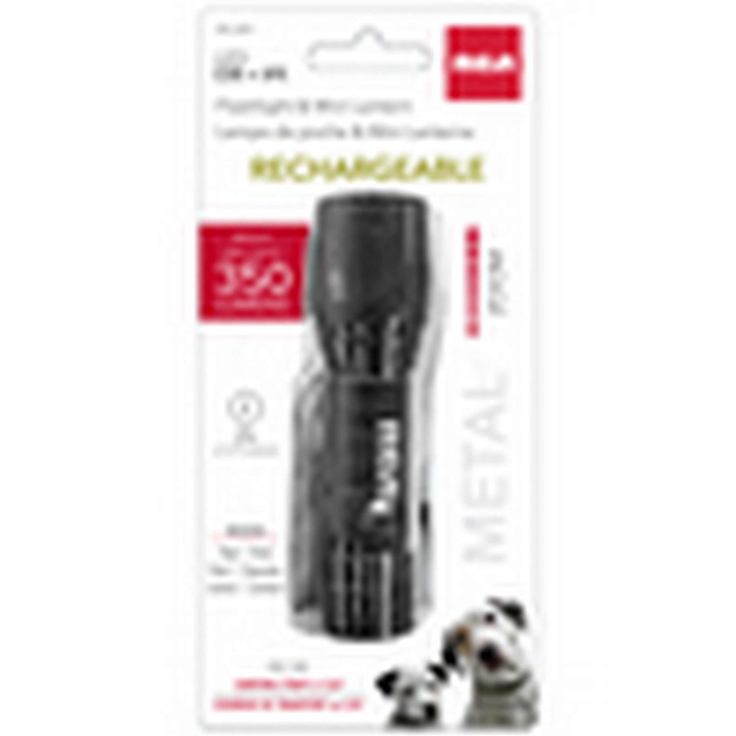 RCA Rechargeable Metal Flashlight and Mini Lantern 3.75in