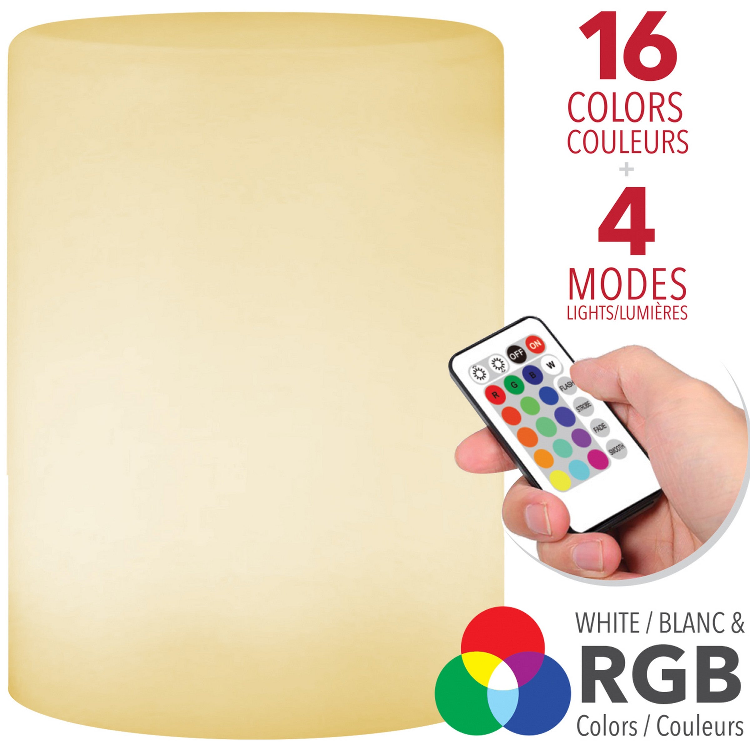 RCA Led Multi-color Lamp with Remote Control - Battery Operated 5.75x3.75 dia. in